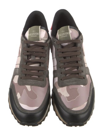 Valentino Leather Printed Sneakers