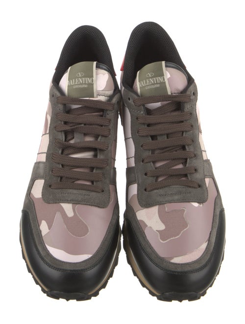 Valentino Leather Printed Sneakers