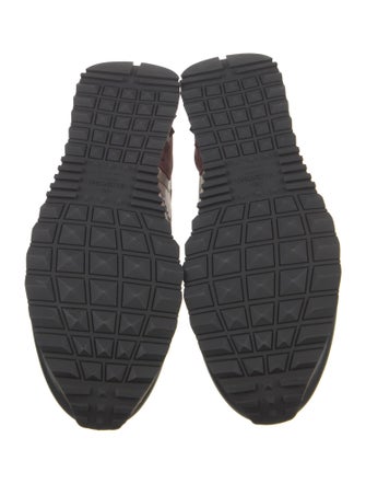 Valentino Leather Printed Sneakers