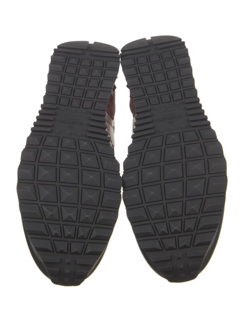 Valentino Leather Printed Sneakers