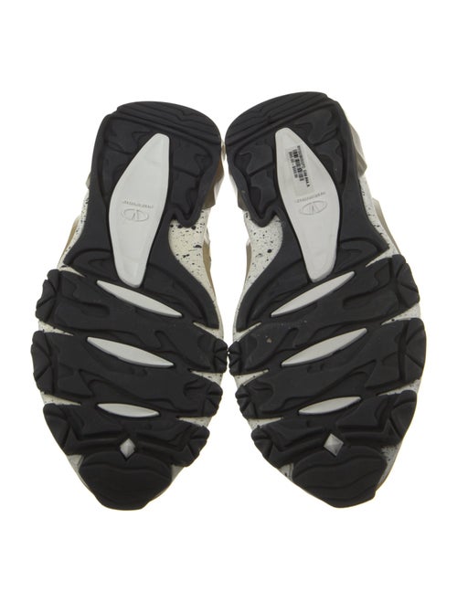 Valentino Leather Colorblock Pattern Sneakers