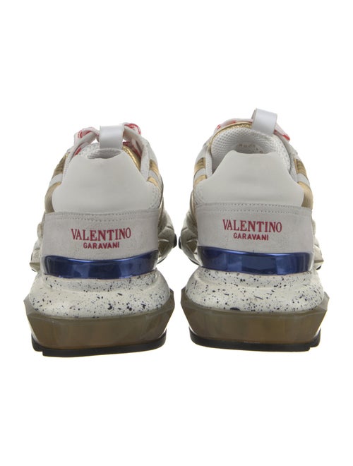 Valentino Leather Printed Sneakers