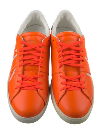Valentino Leather Colorblock Pattern Sneakers