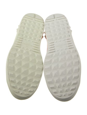 Valentino Leather Colorblock Pattern Sneakers