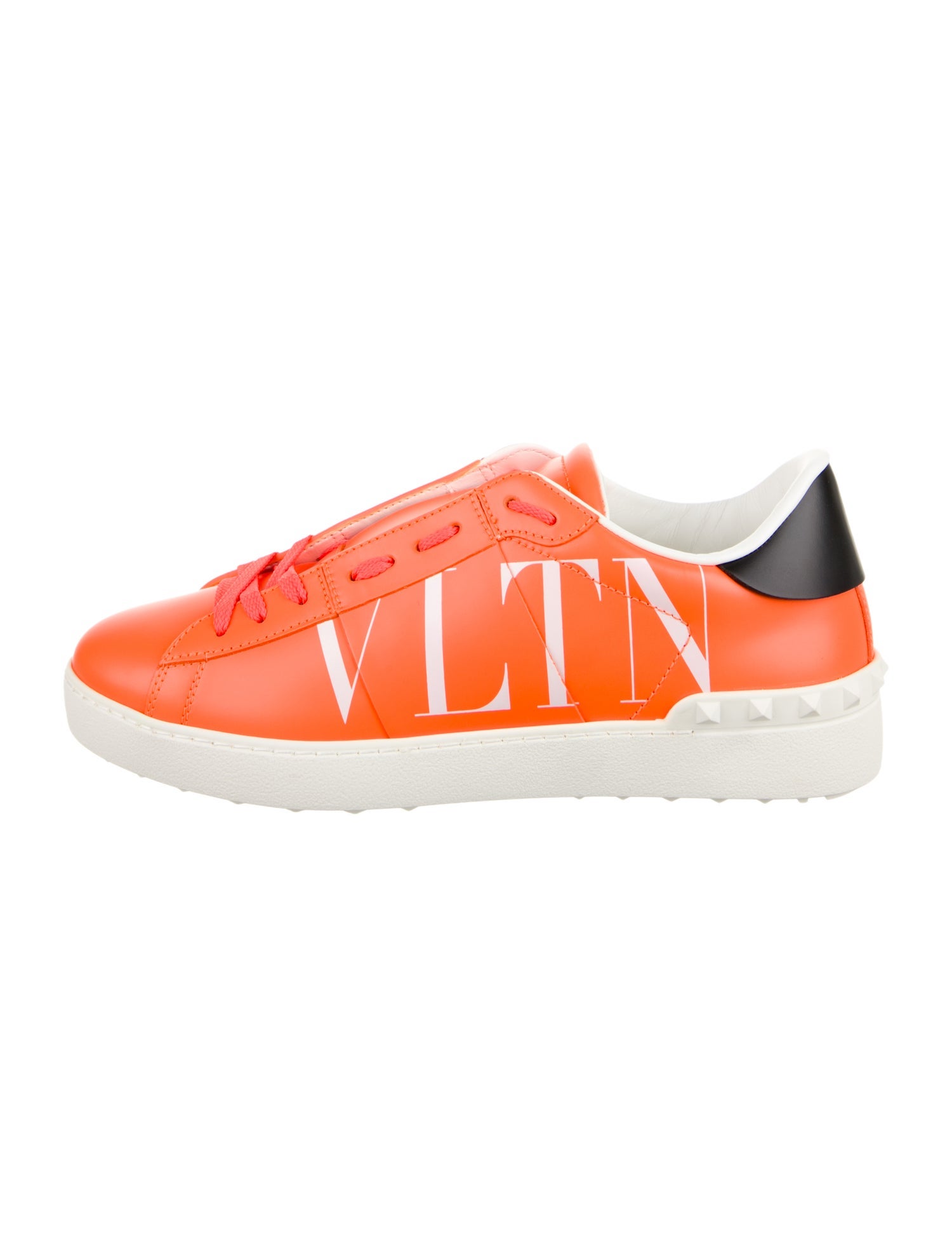 Valentino Leather Printed Sneakers