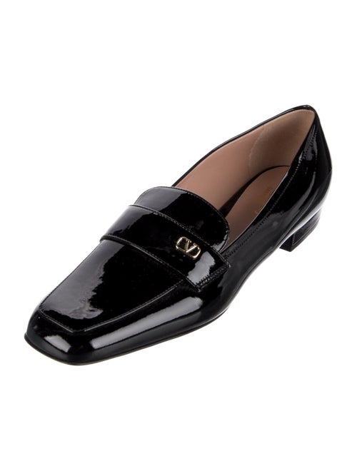 Valentino Rockstud Accents Patent Leather Loafers