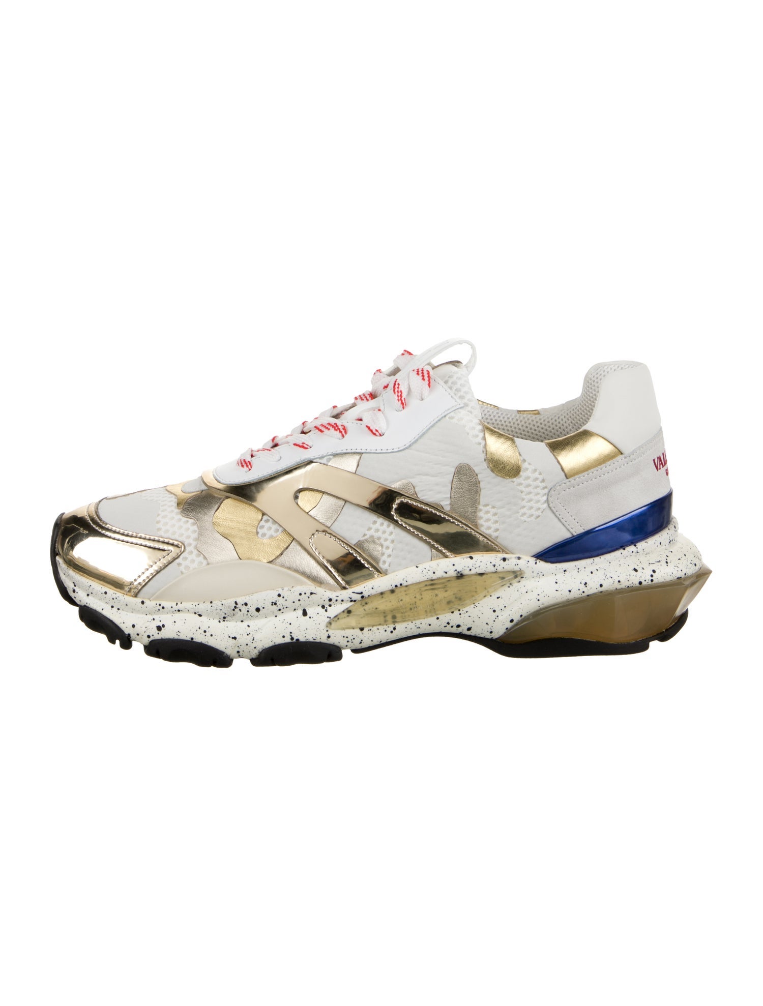 Valentino Mesh Printed Athletic Sneakers