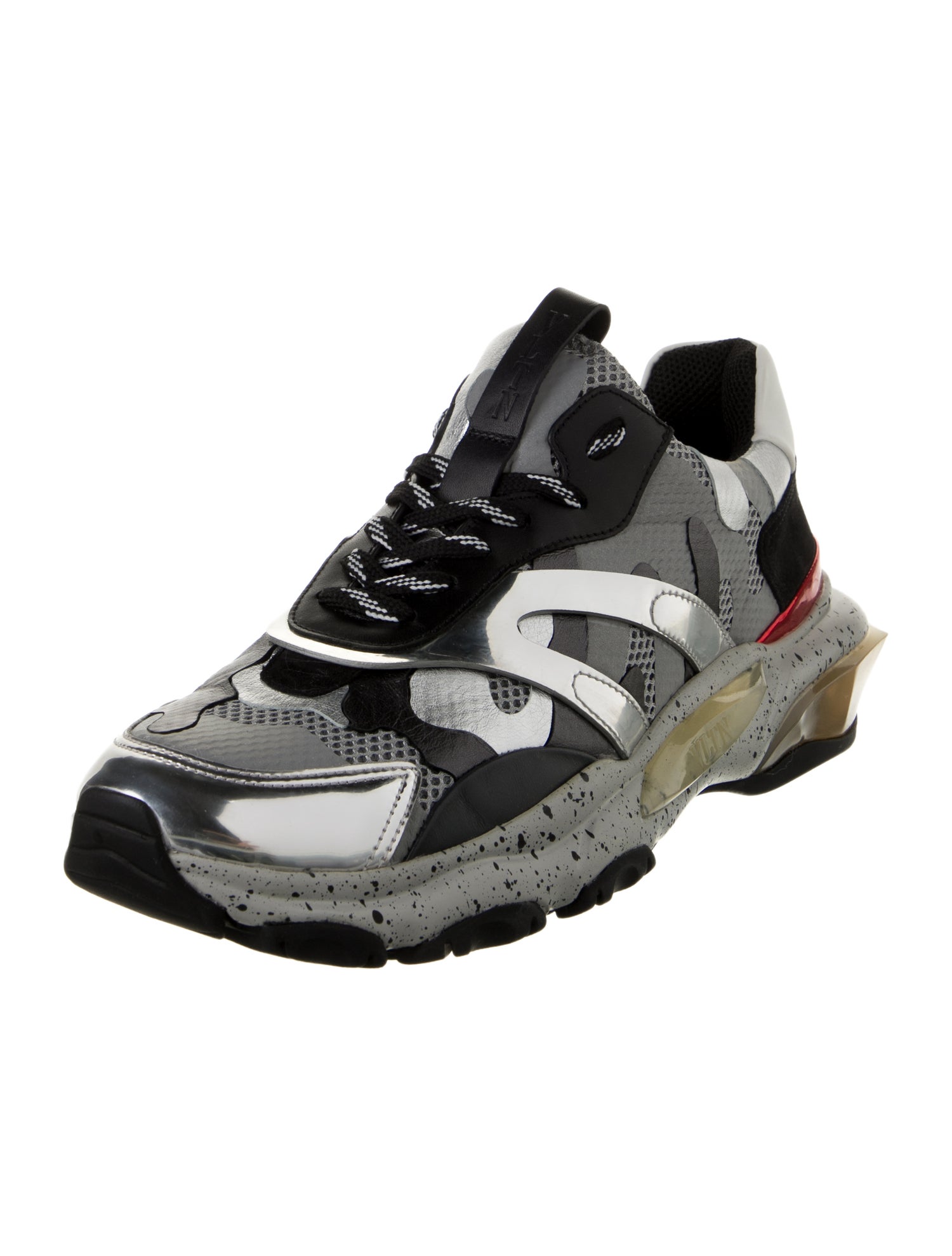 Valentino Mesh Printed Athletic Sneakers