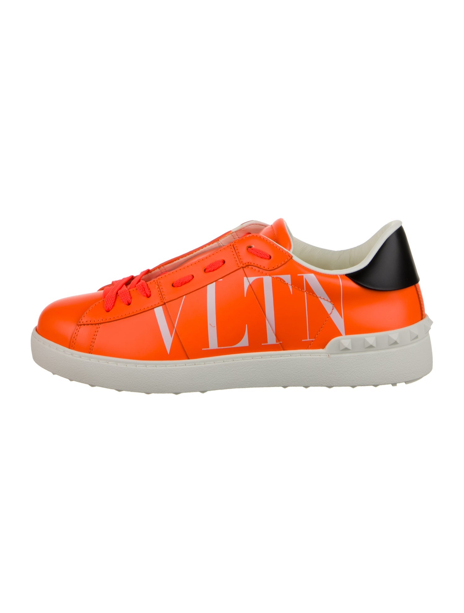 Valentino Leather Printed Sneakers
