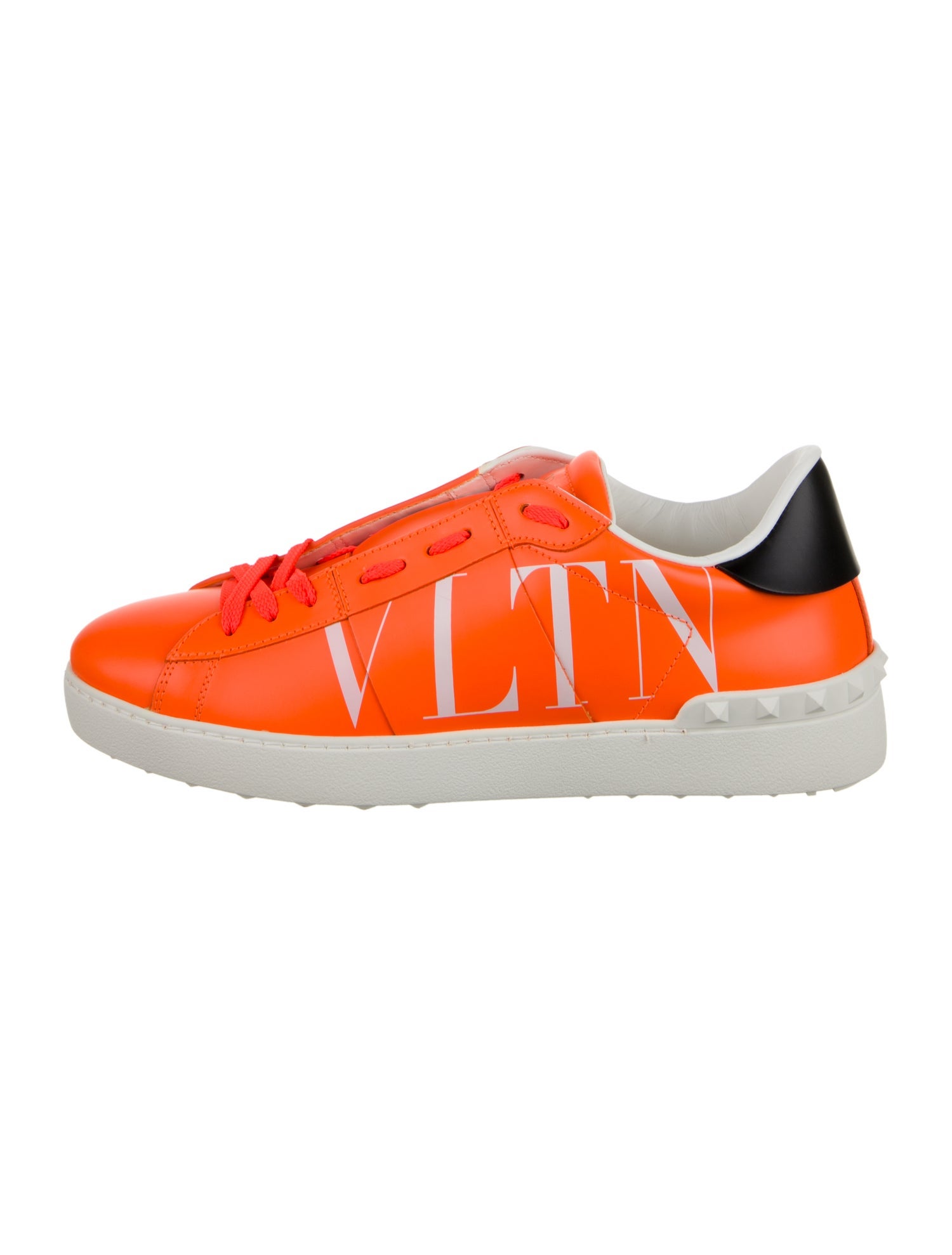Valentino Leather Printed Sneakers