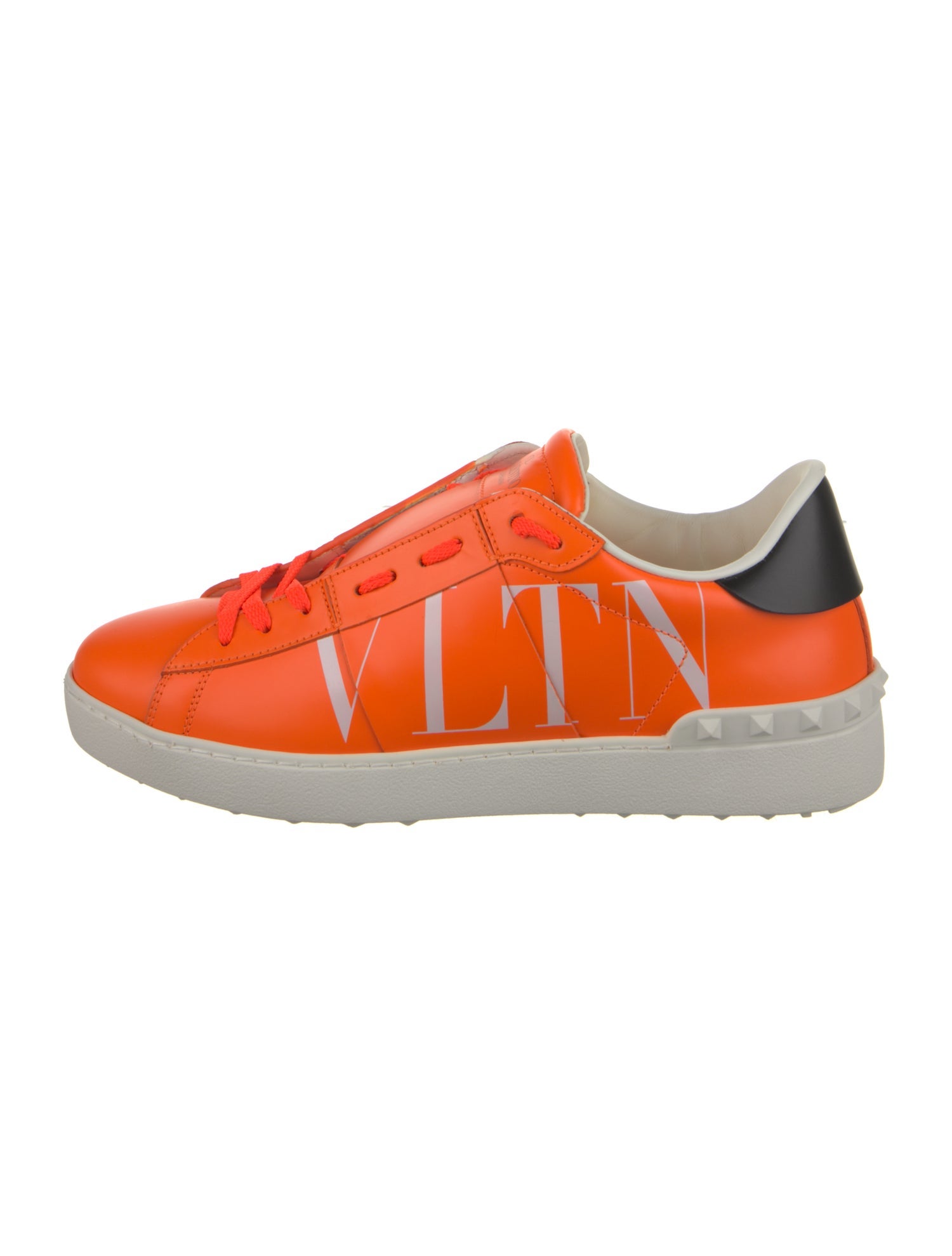 Valentino Leather Printed Sneakers