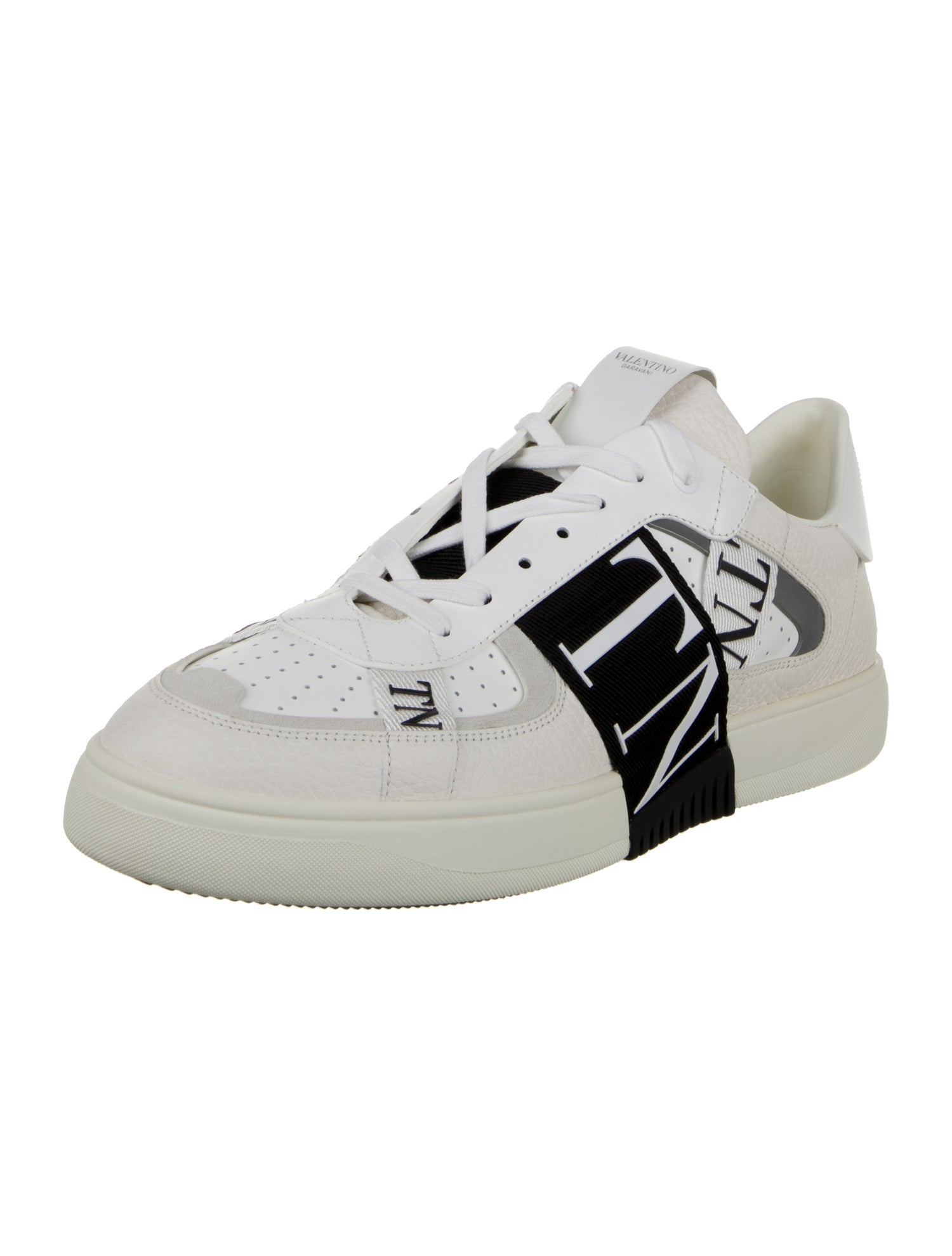 Valentino Leather Printed Sneakers