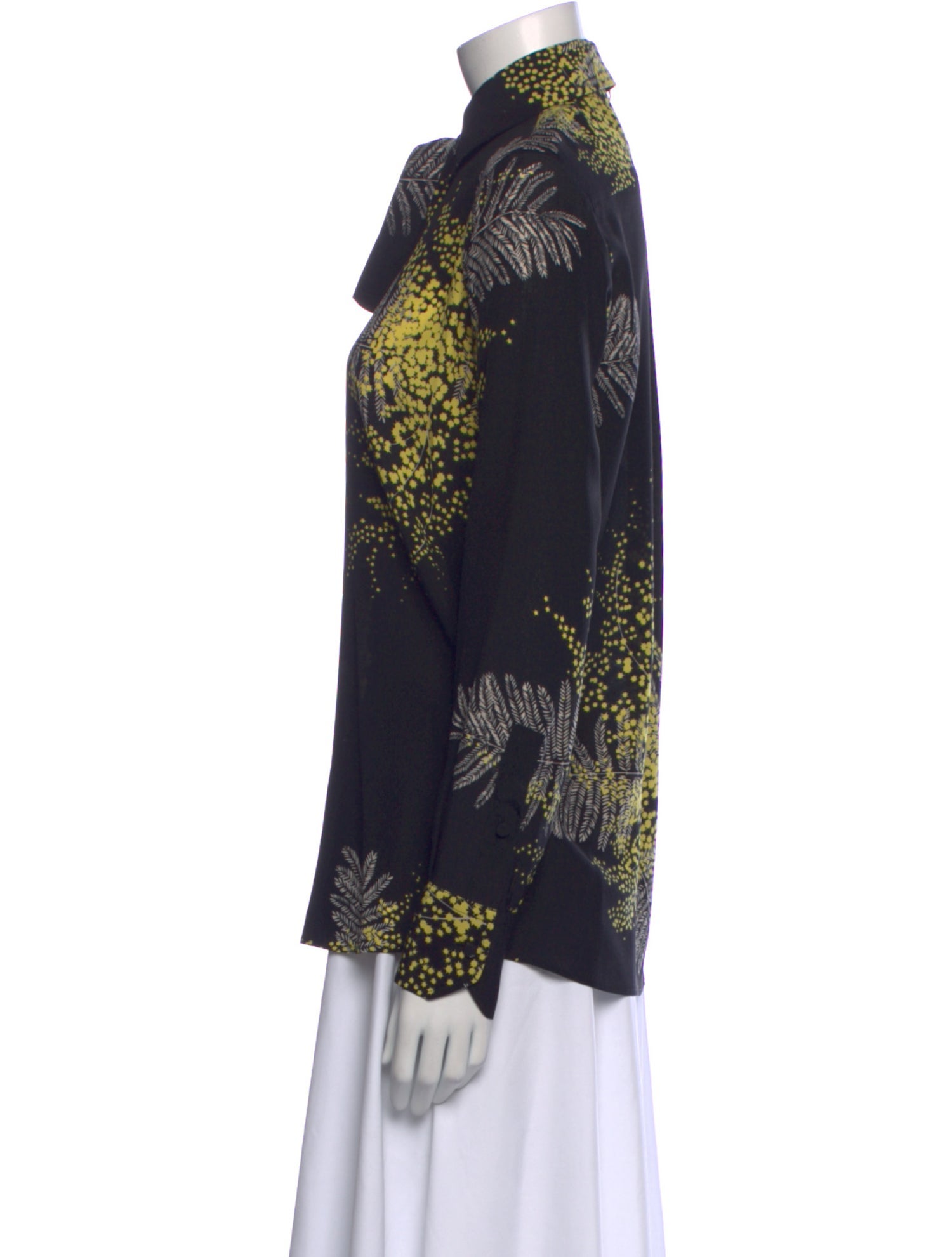 Valentino Silk Printed Button-Up Top