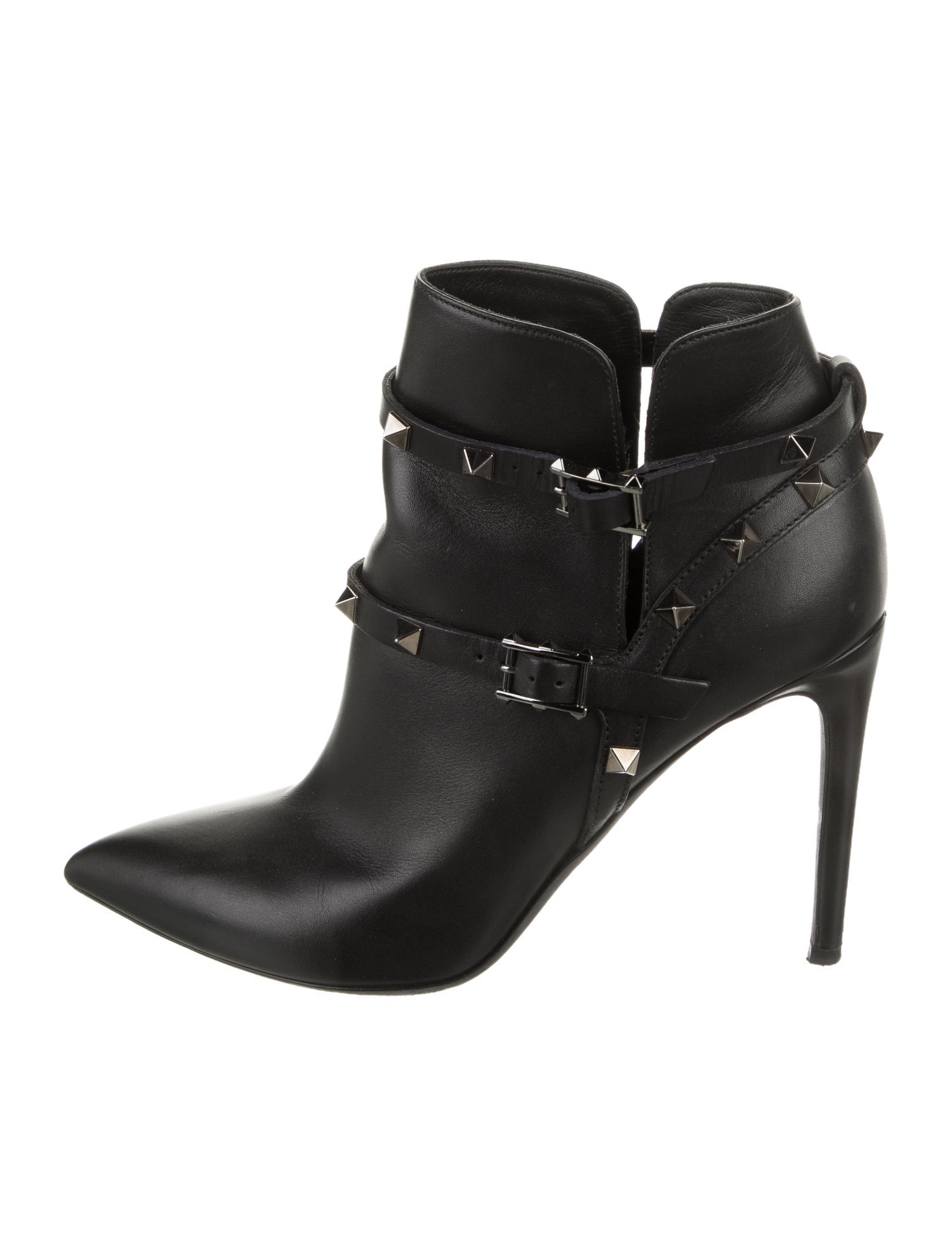 Valentino Rockstud Accents Leather Boots