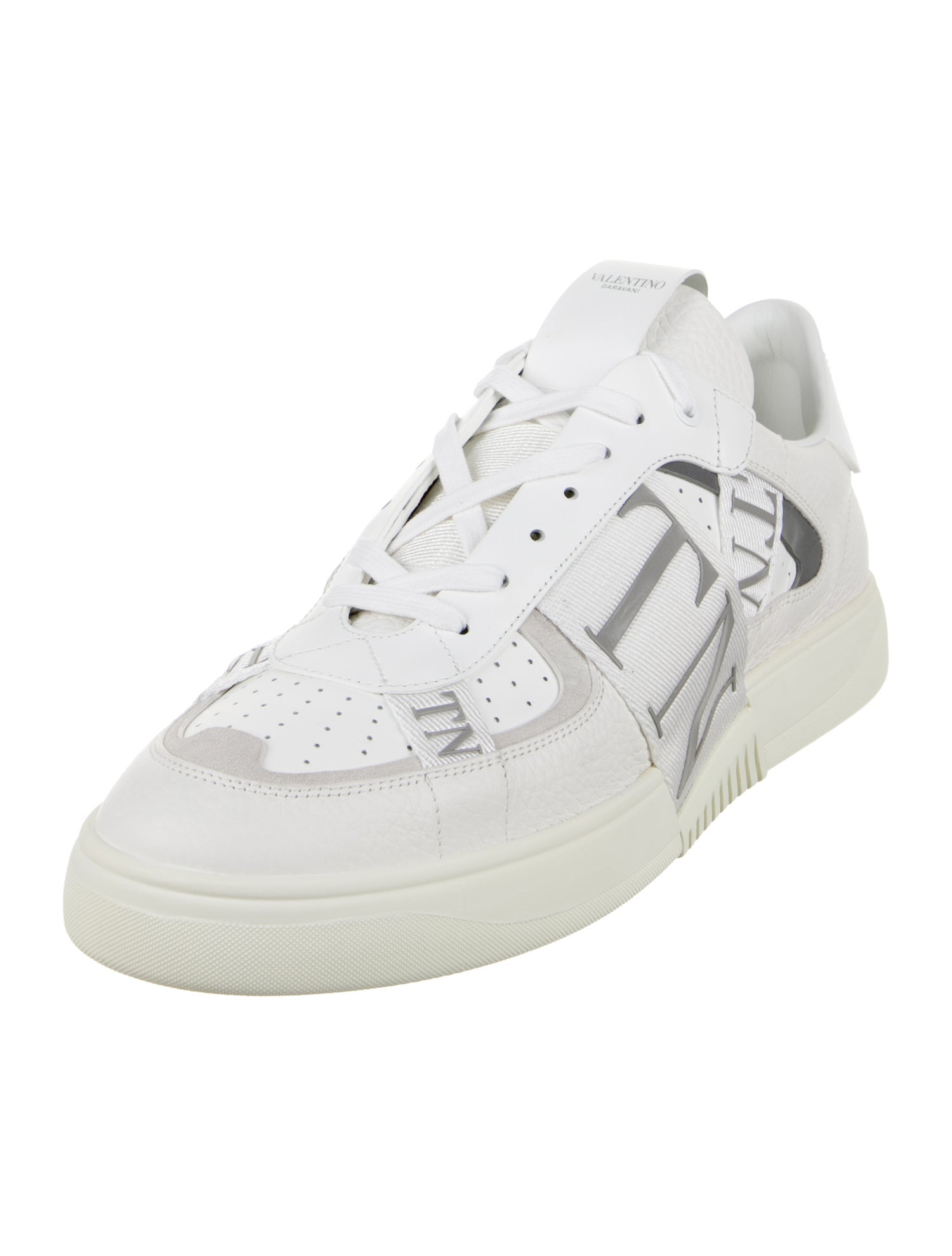 Valentino Leather Printed Sneakers w/ Tags