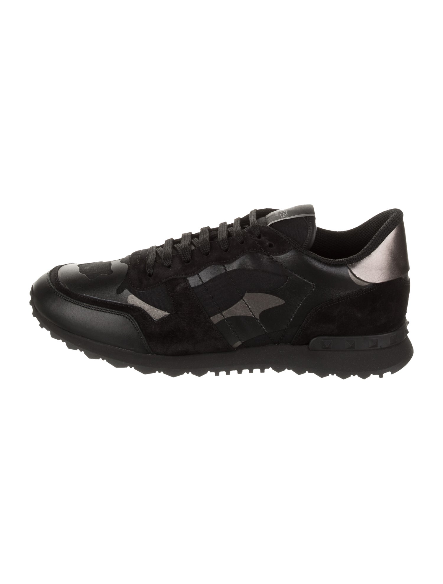 Valentino Leather Printed Sneakers
