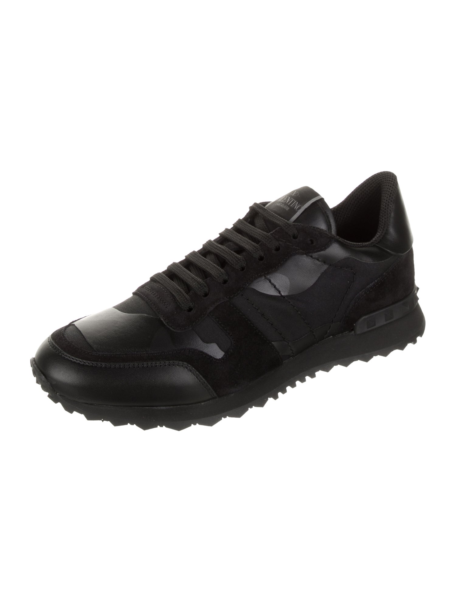 Valentino Leather Printed Athletic Sneakers