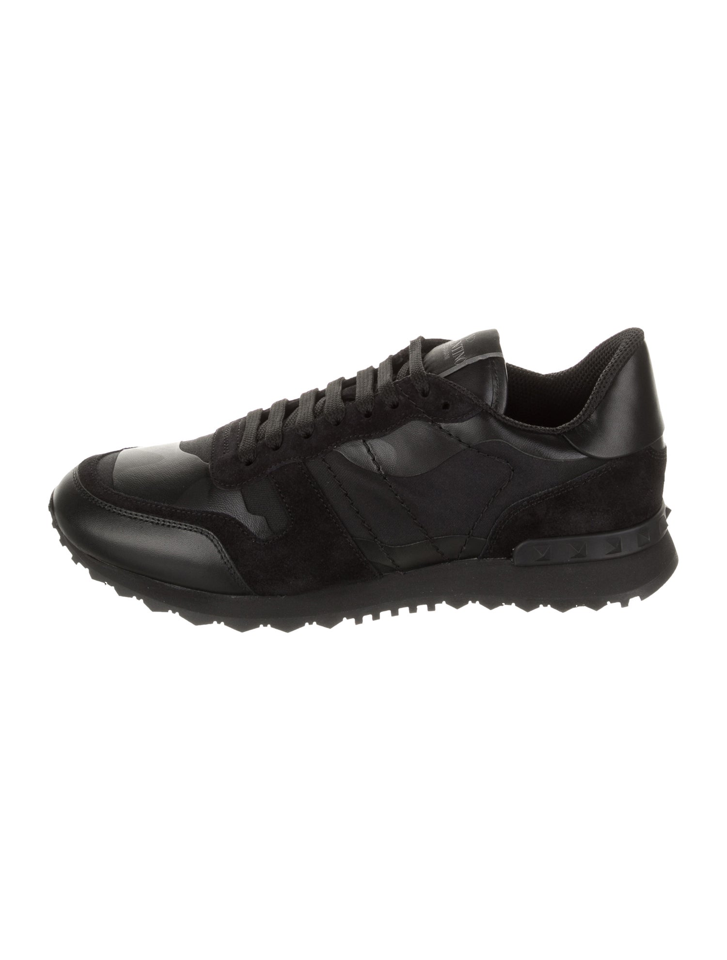 Valentino Leather Printed Athletic Sneakers