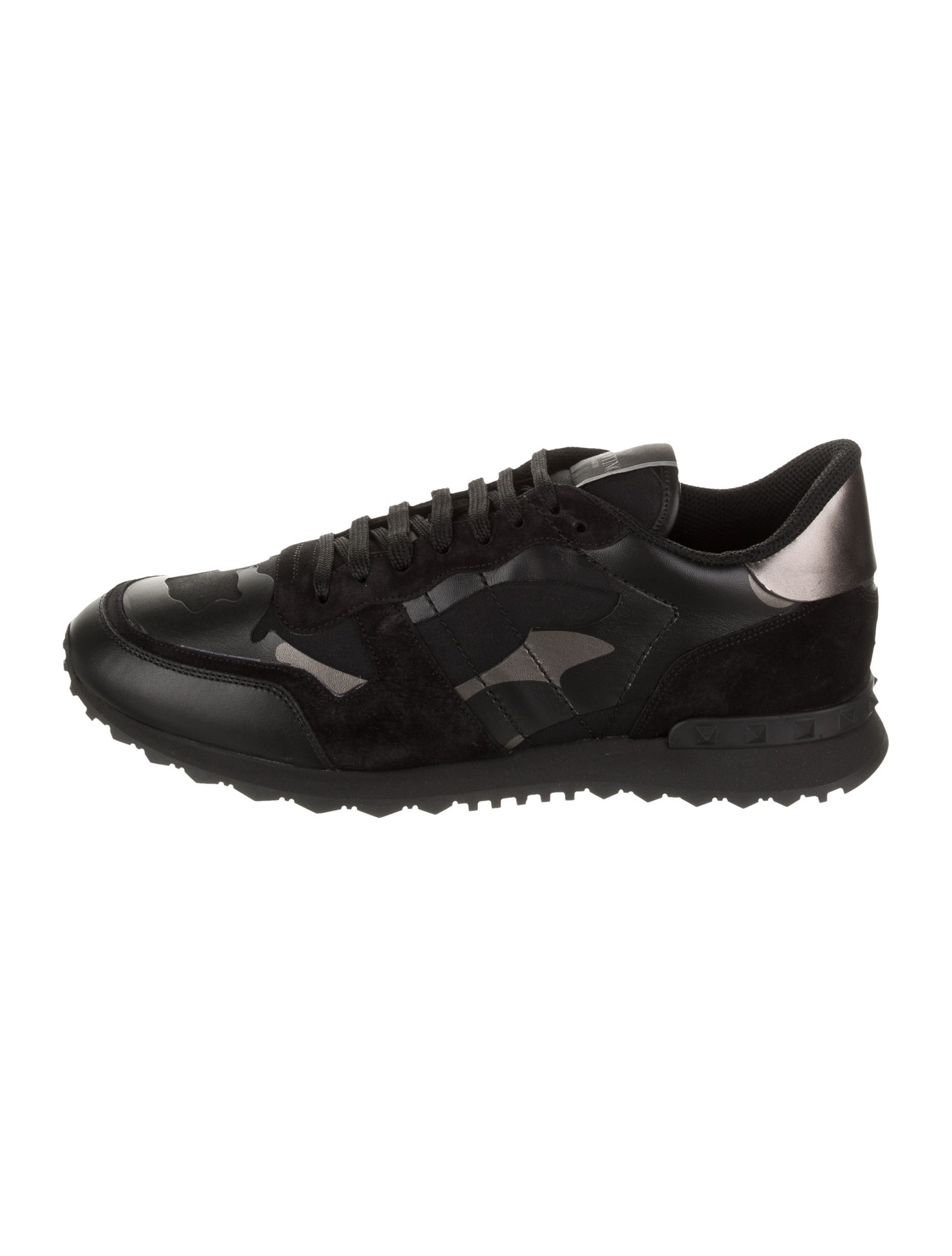Valentino Leather Printed Athletic Sneakers