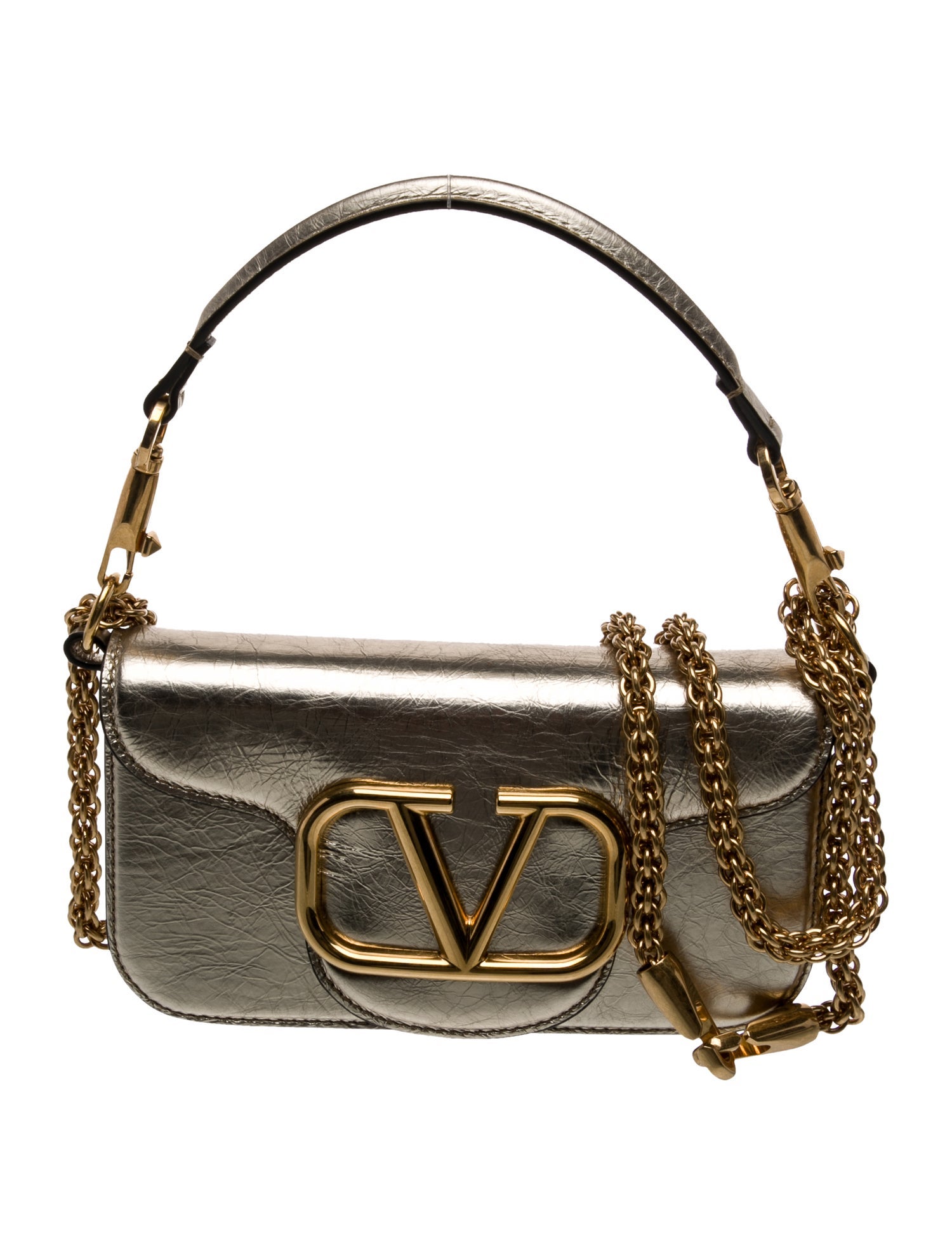 Valentino Leather Vlogo LOCÒ Handle Bag Small