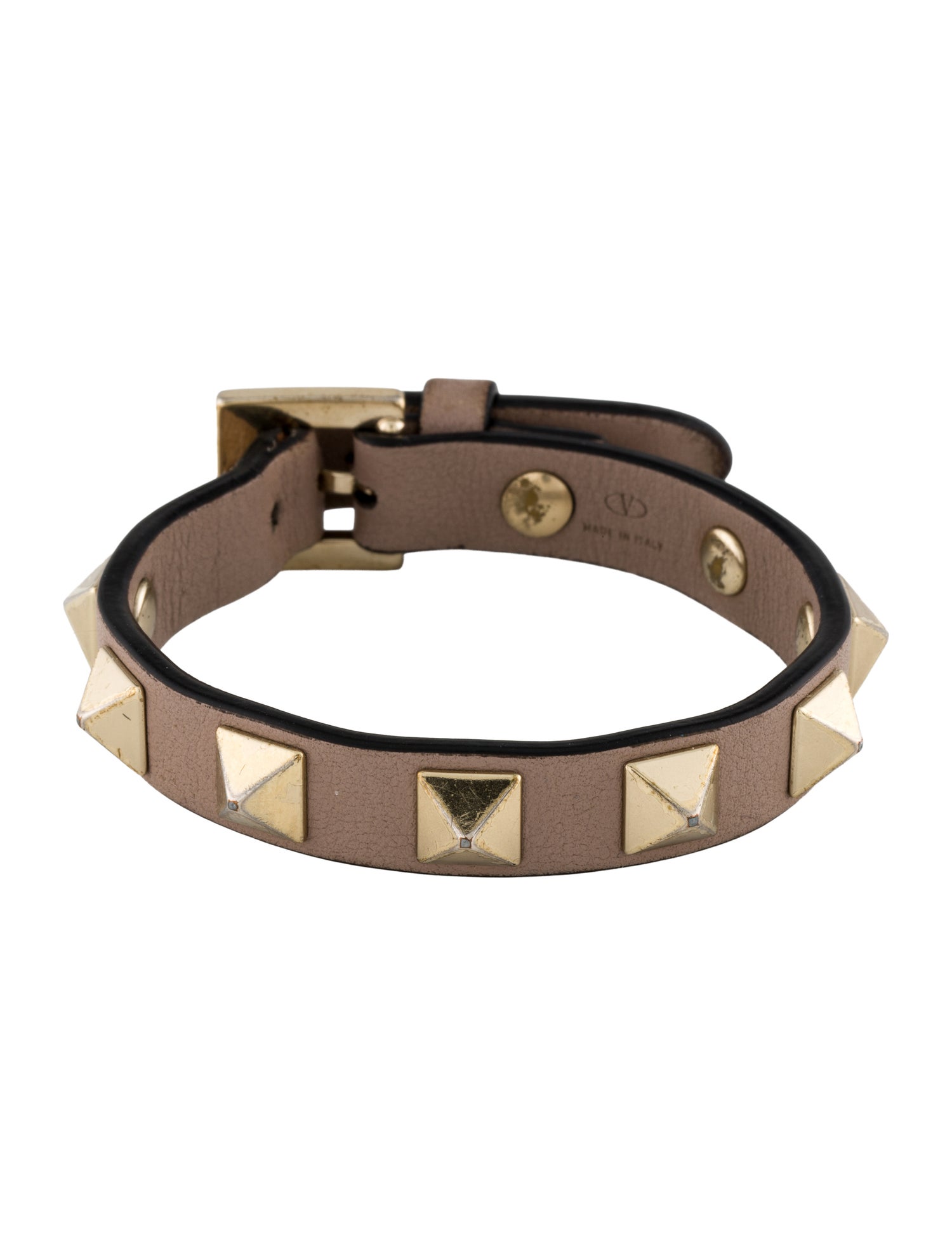 Valentino Leather Rockstud Wrap Bracelet