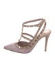 Valentino Rockstud Accents Leather T-Strap Pumps
