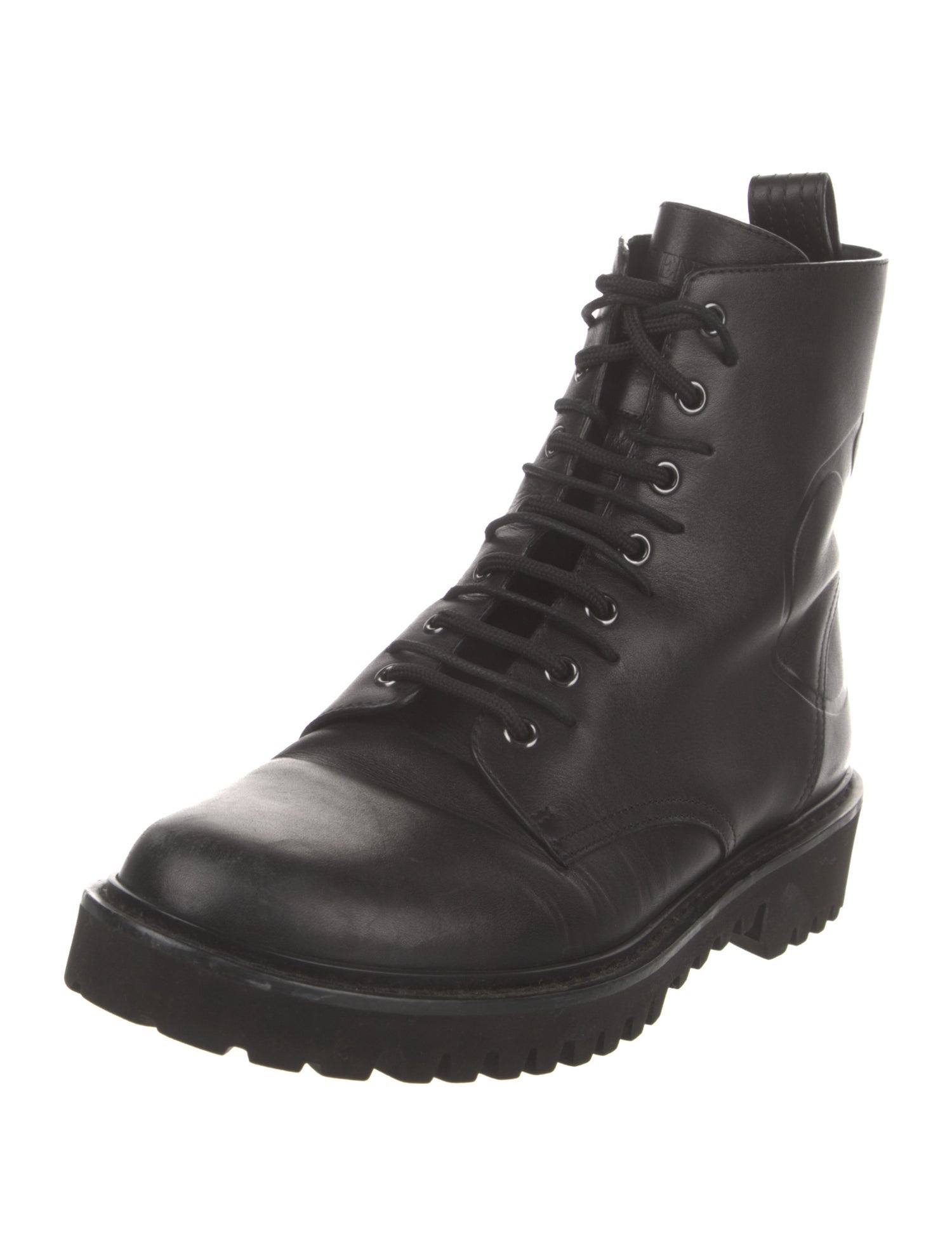 Valentino Leather Combat Boots