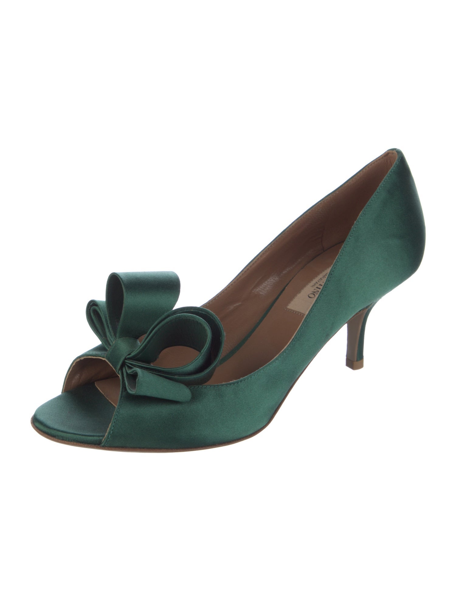 Valentino Satin Bow Accents Pumps