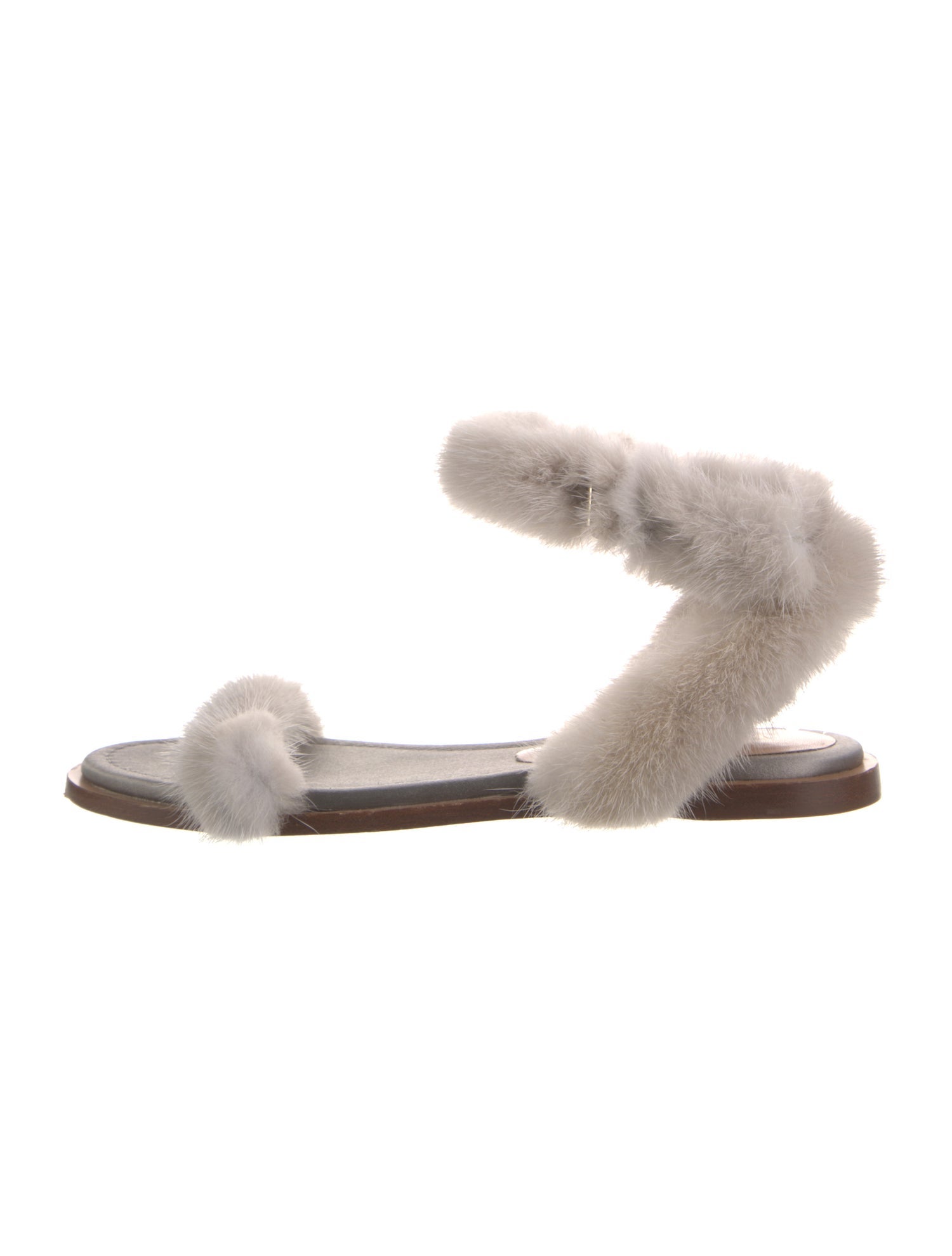 Valentino Shearling Gladiator Sandals