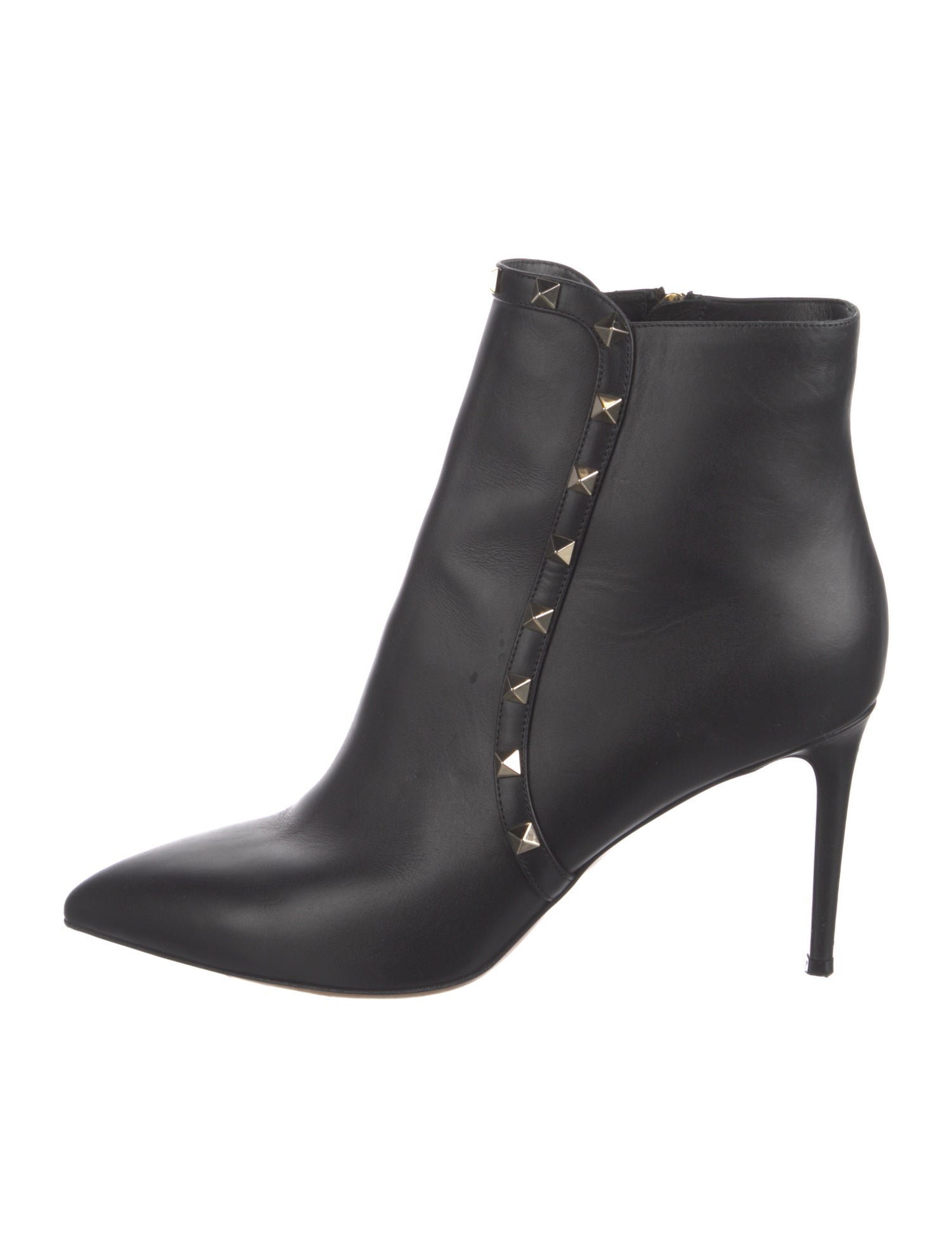 Valentino Rockstud Accents Leather Boots