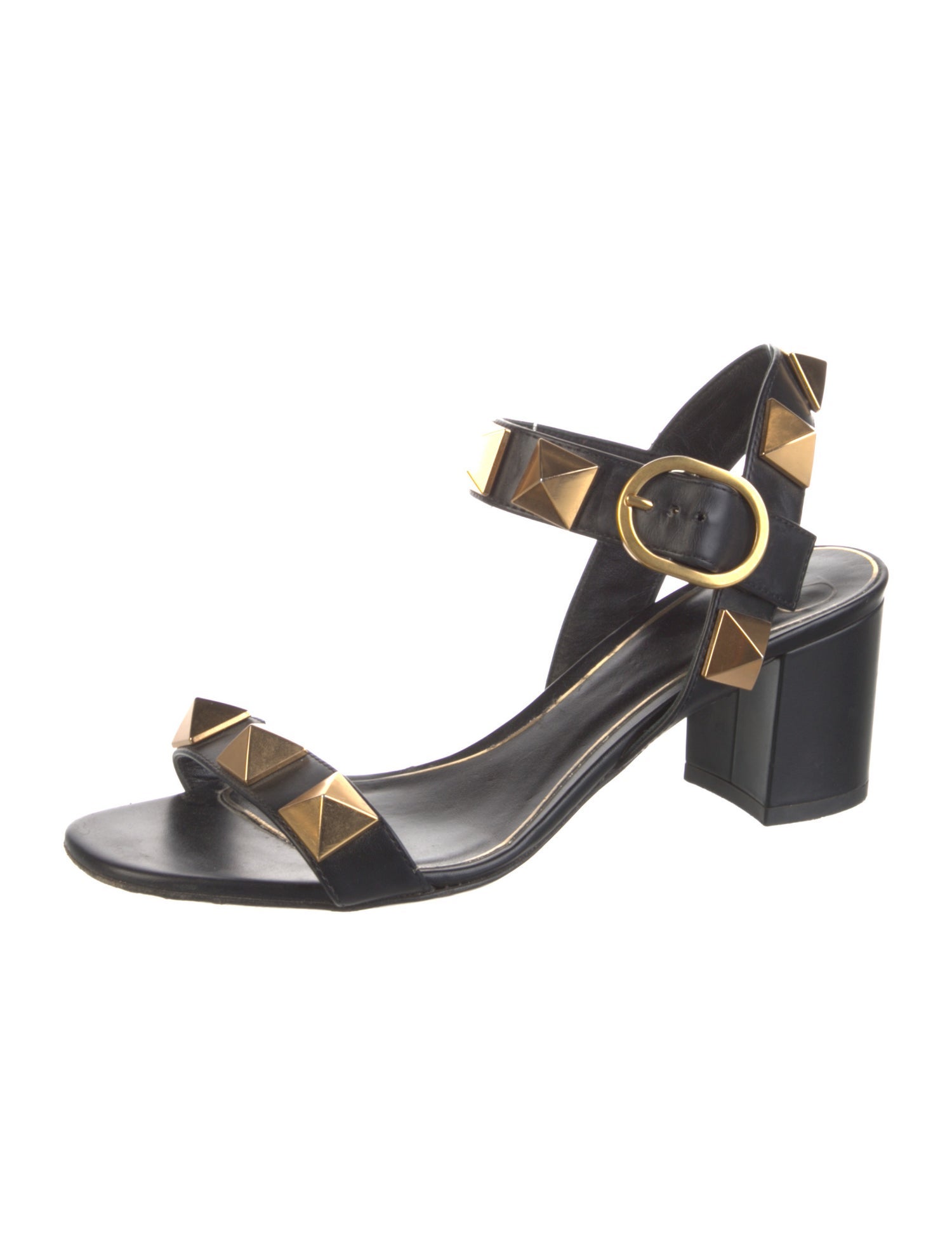 Valentino Rockstud Accents Leather Sandals