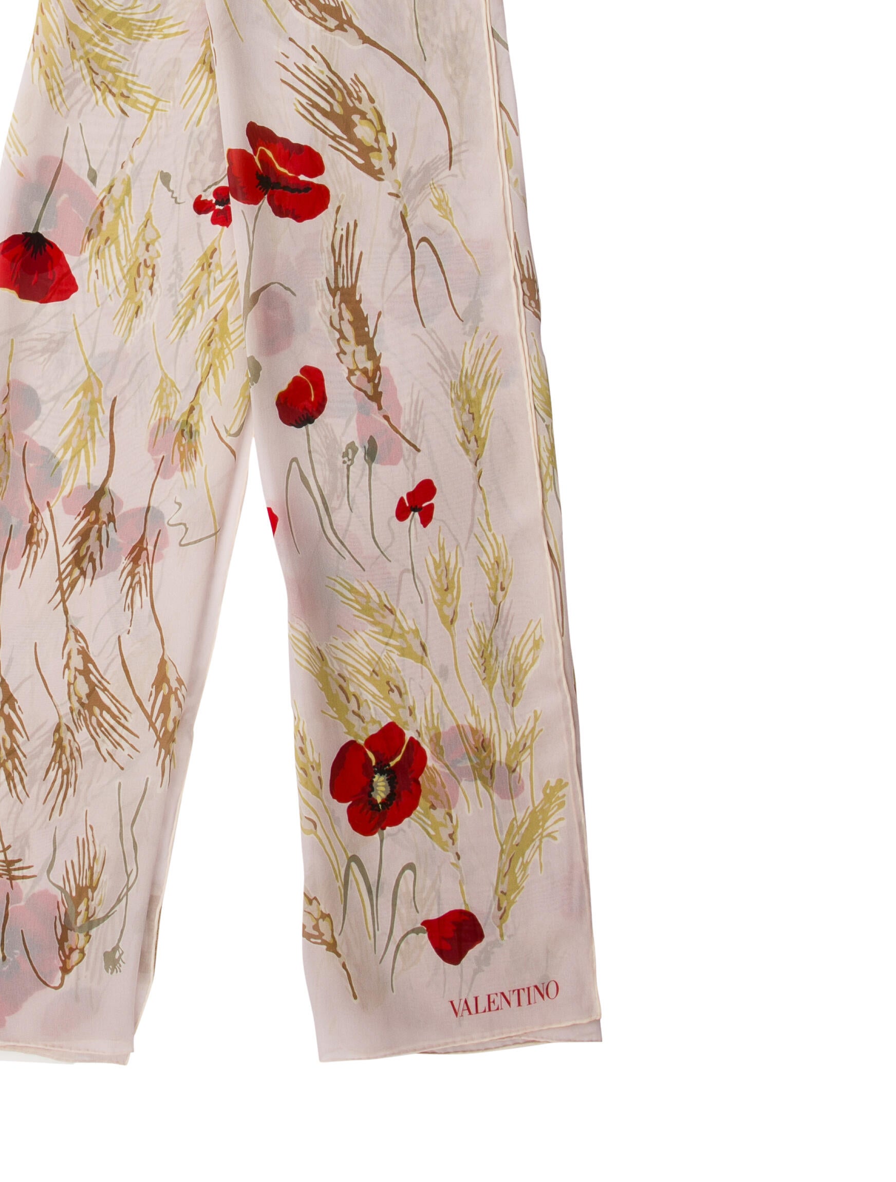 Valentino Silk Floral Print Scarf w/ Tags