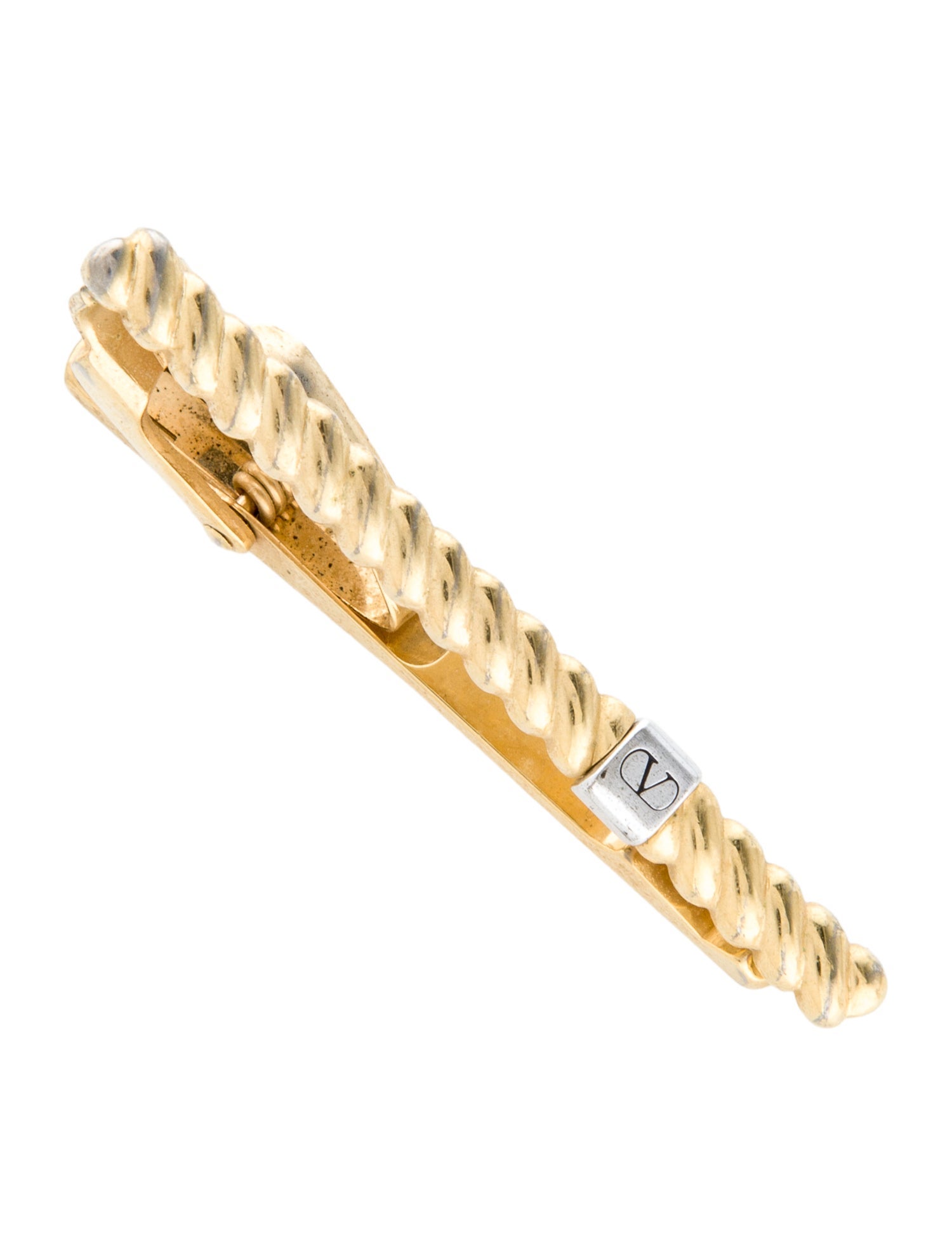 Valentino Vintage Two-Tone Tie Clip