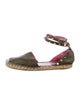 Valentino Rockstud Accents Leather Espadrilles