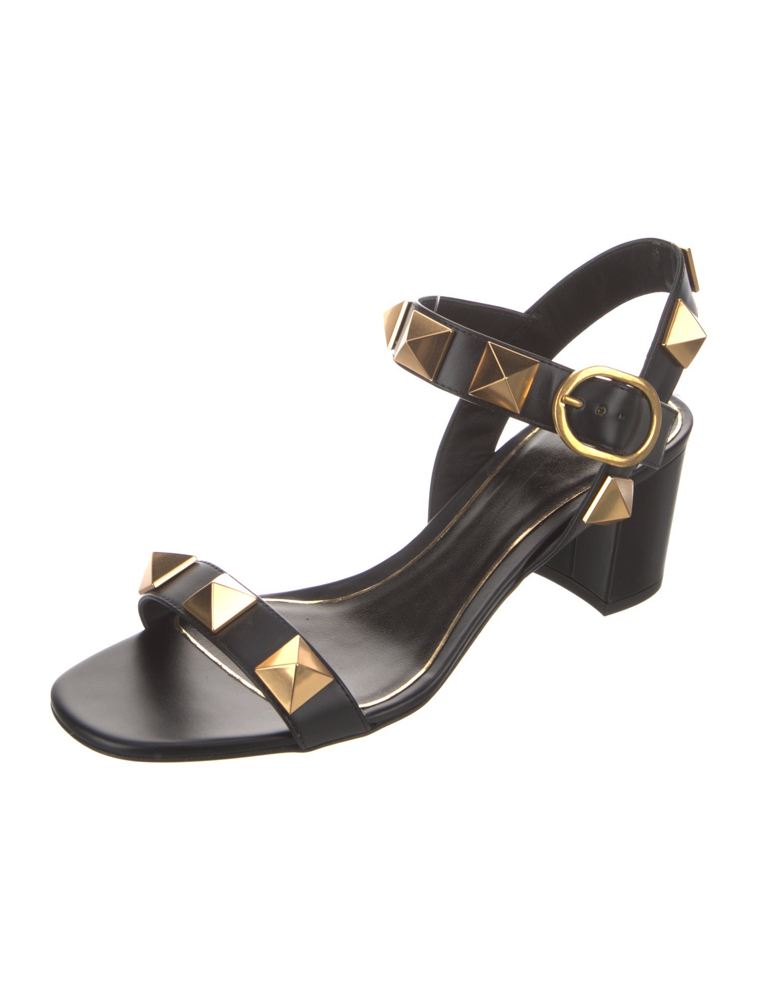 Valentino Rockstud Accents Leather Sandals
