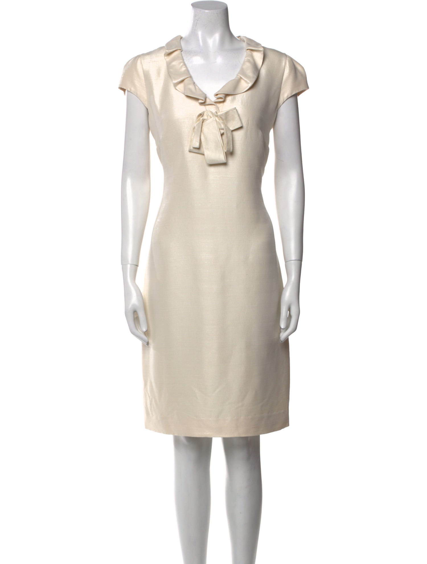 Valentino Scoop Neck Knee-Length Dress