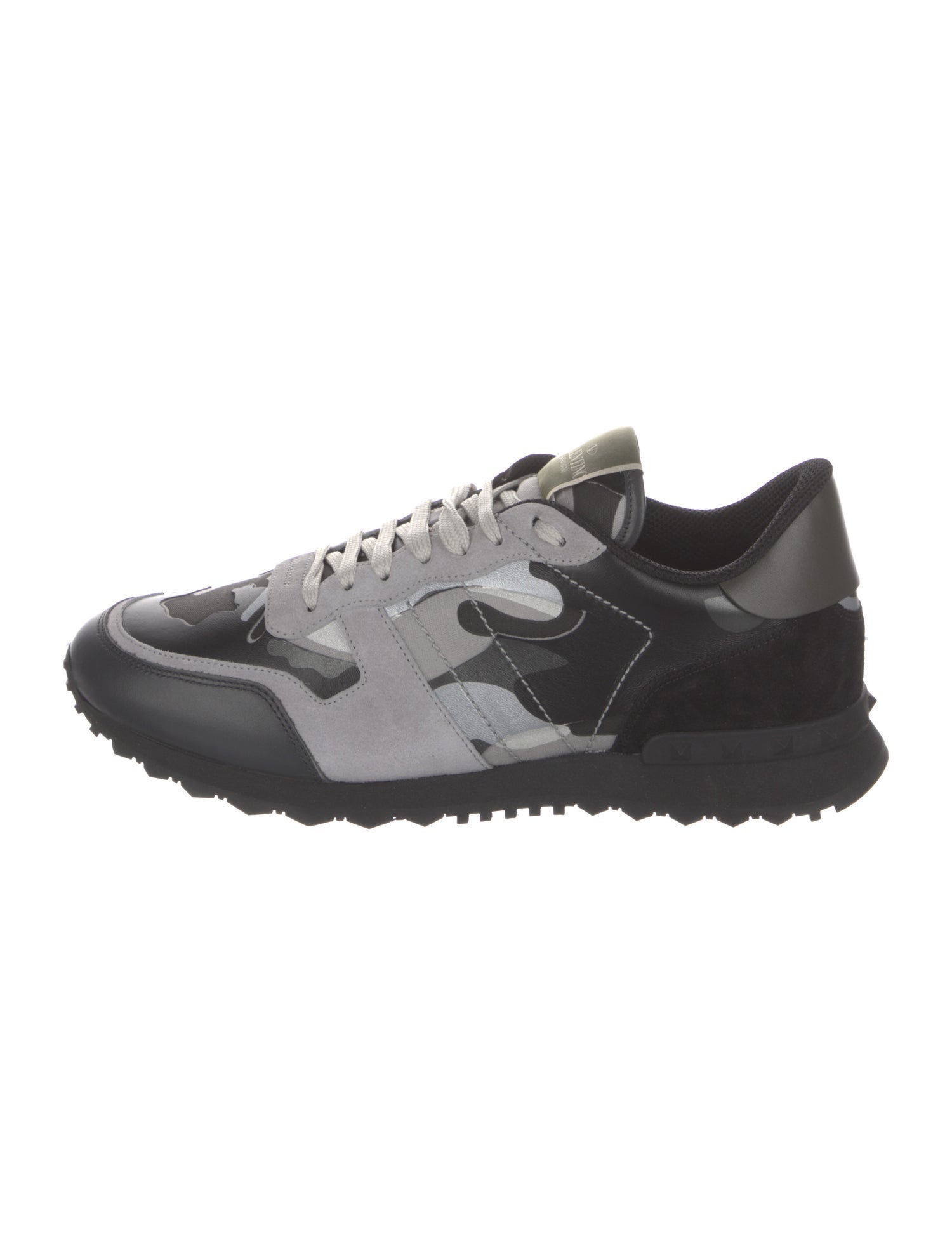 Valentino Leather Printed Athletic Sneakers