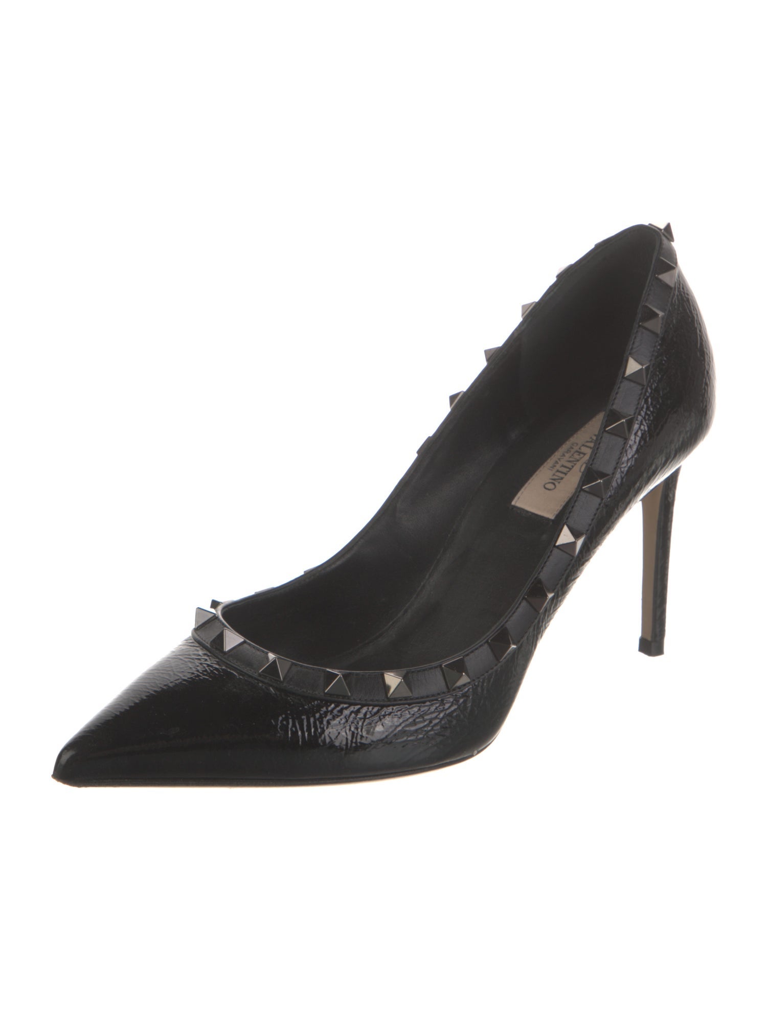 Valentino Rockstud Accents Patent Leather Pumps