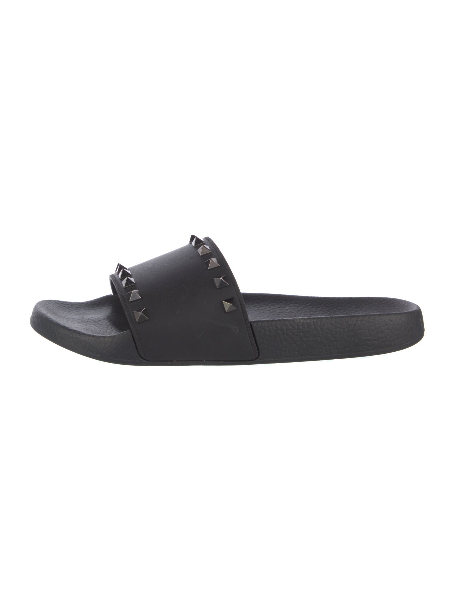Valentino Rockstud Accents Rubber Slides