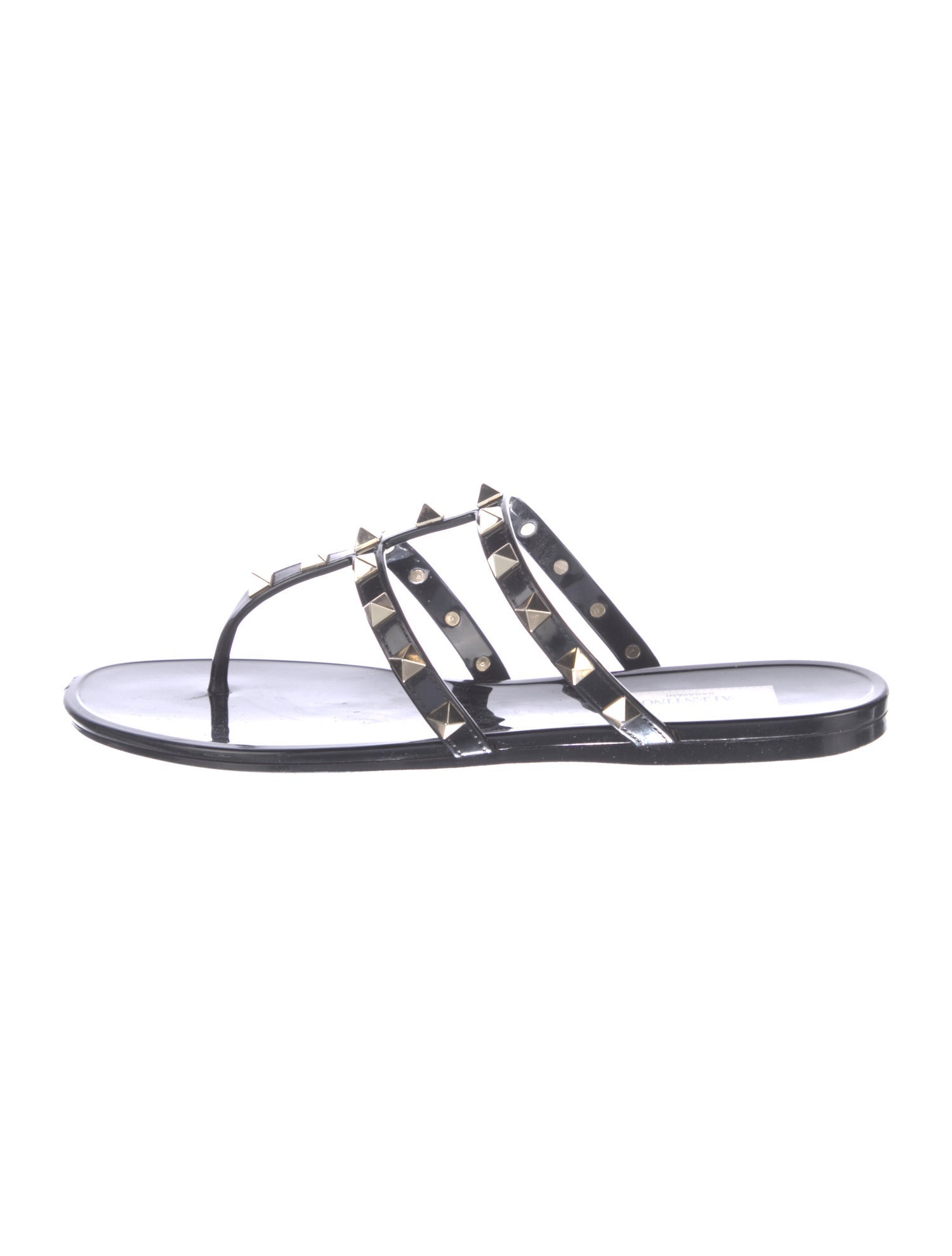 Valentino Rockstud Accents Rubber Slides