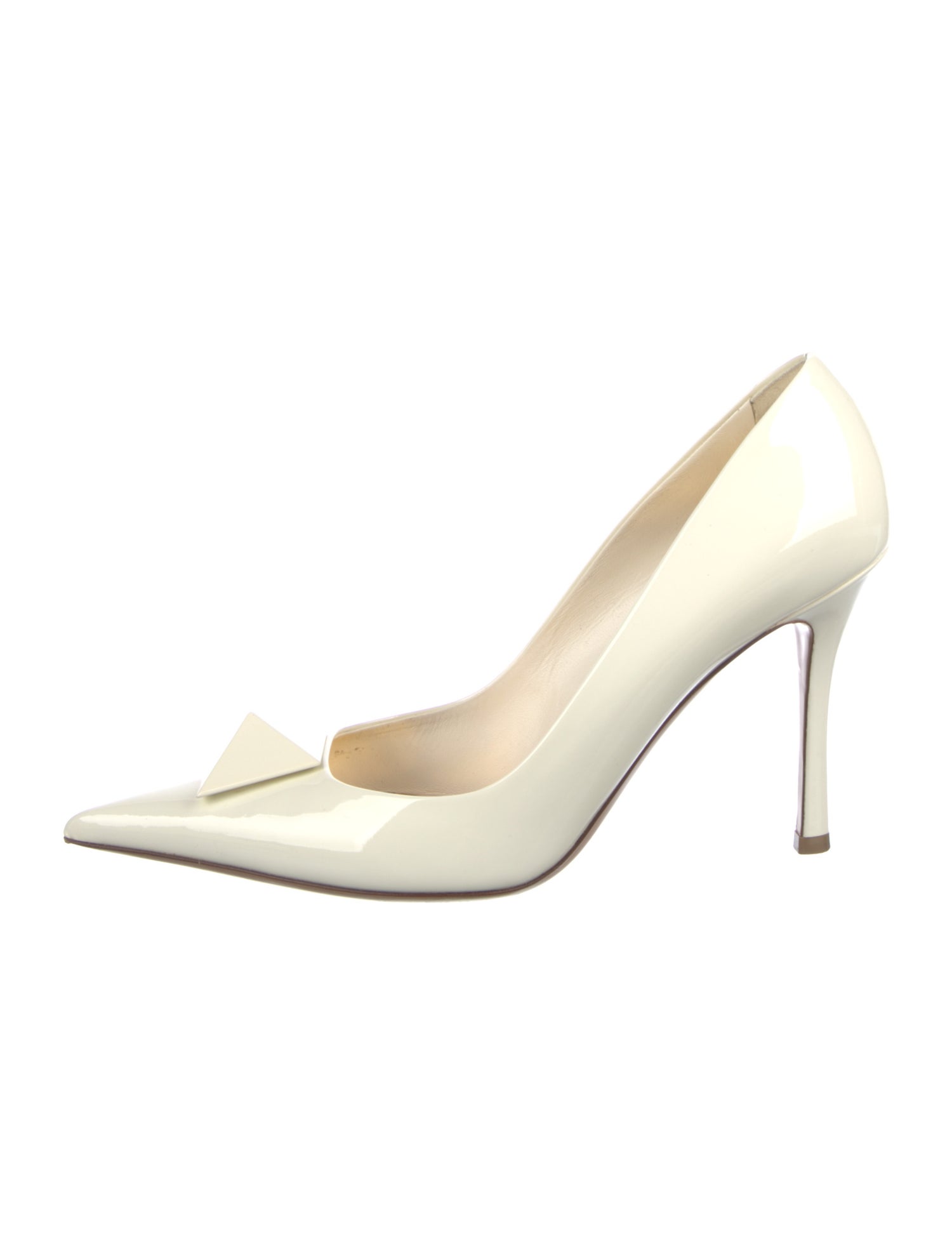 Valentino Rockstud Accents Patent Leather Slingback Sandals