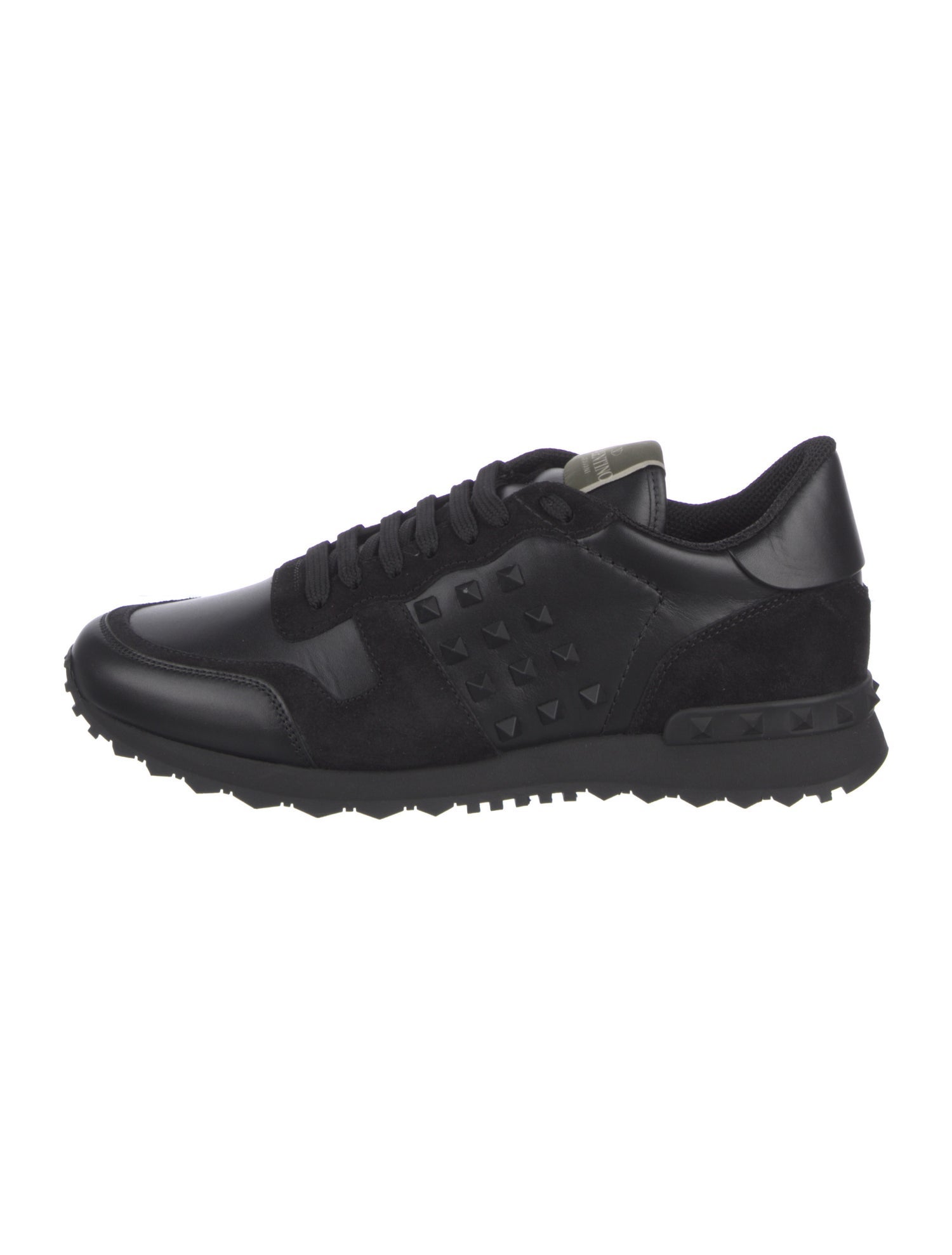 Valentino Leather Studded Accents Sneakers