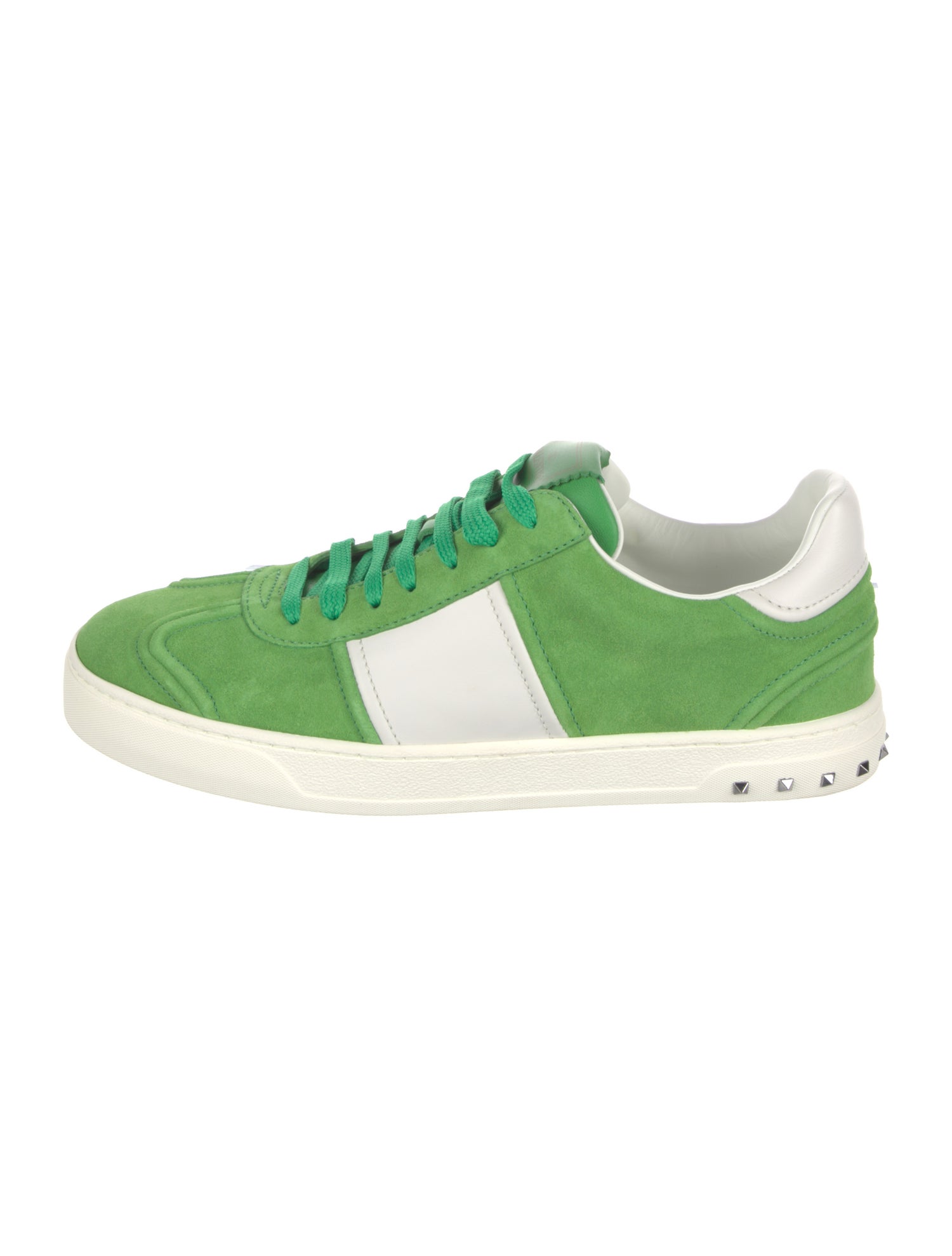 Valentino Rockstud Accents Suede Sneakers