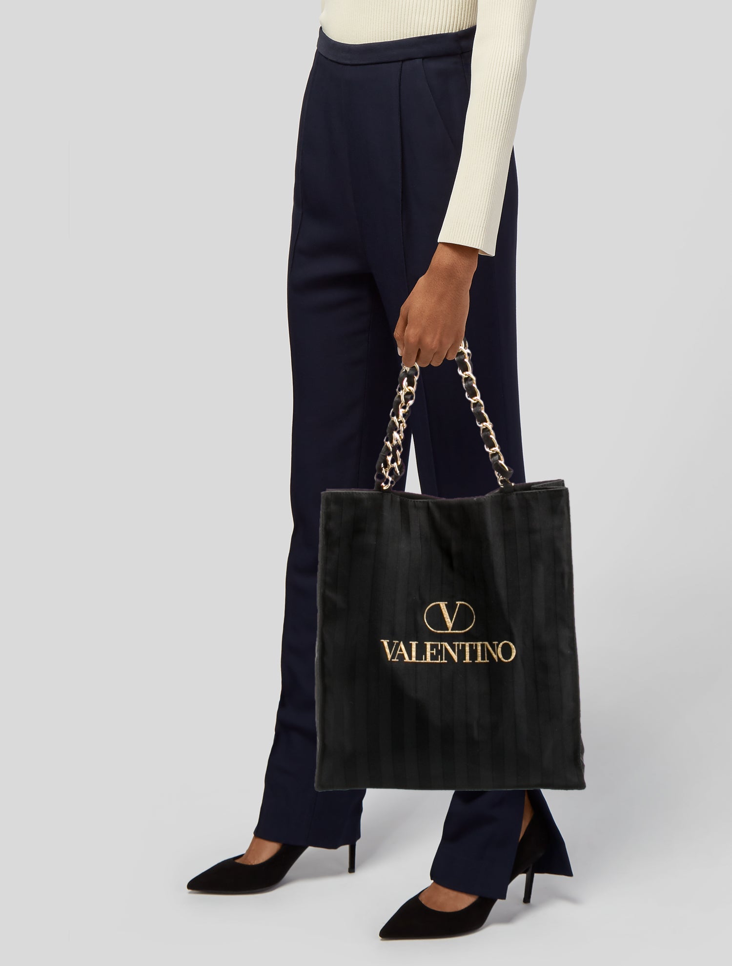 Valentino Satin Tote