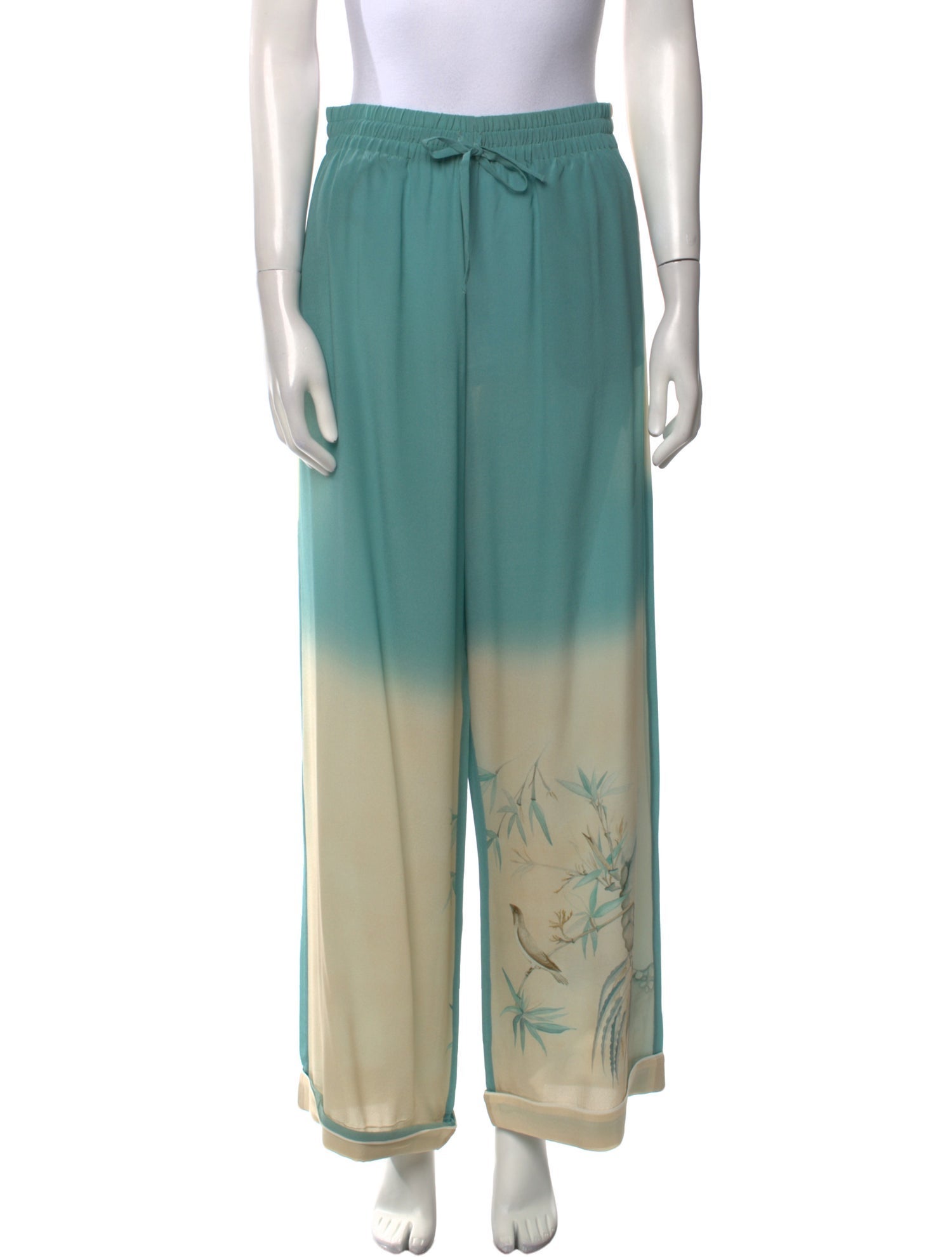 Valentino Silk Wide Leg Pants