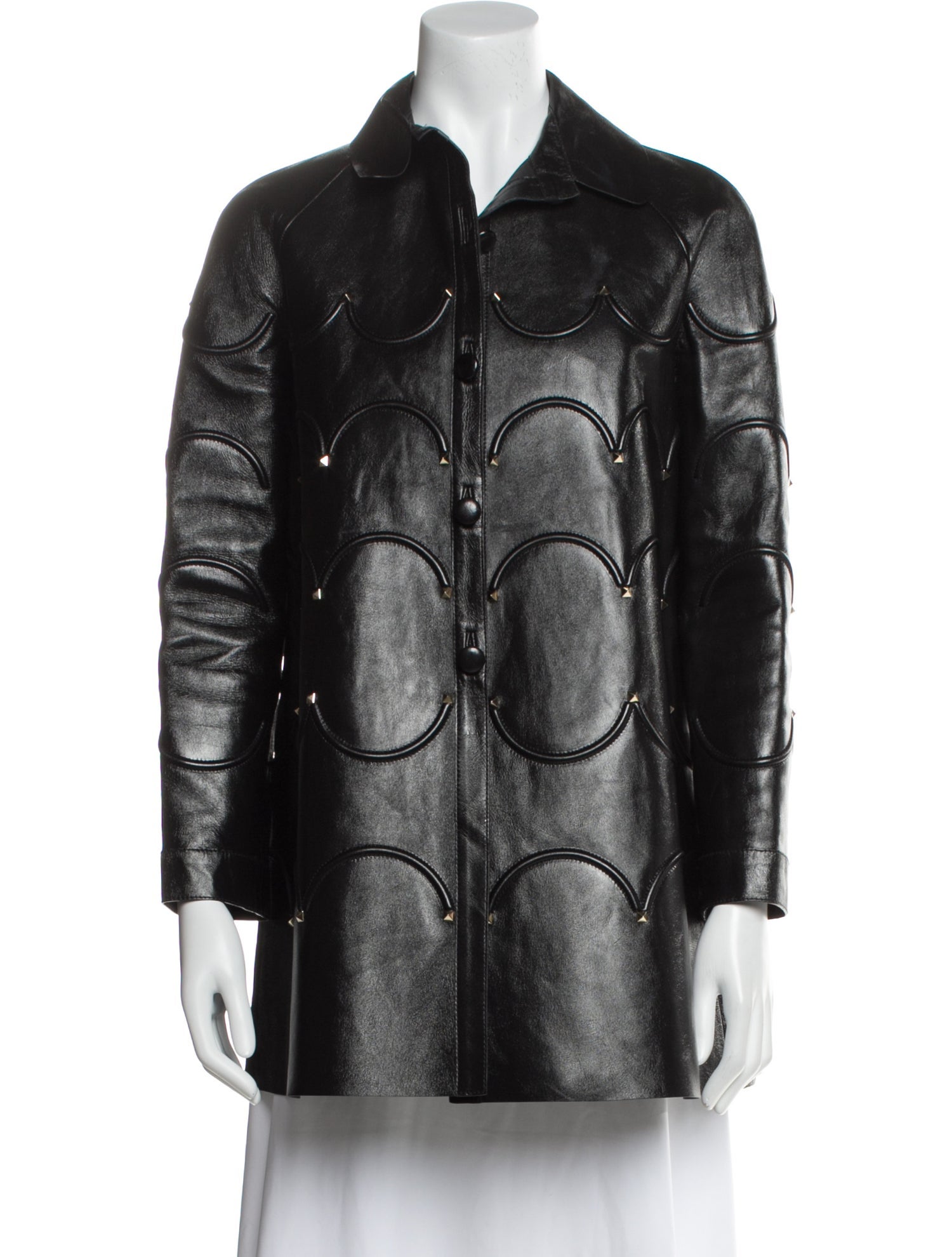 Valentino Lambskin Faux Fur Coat