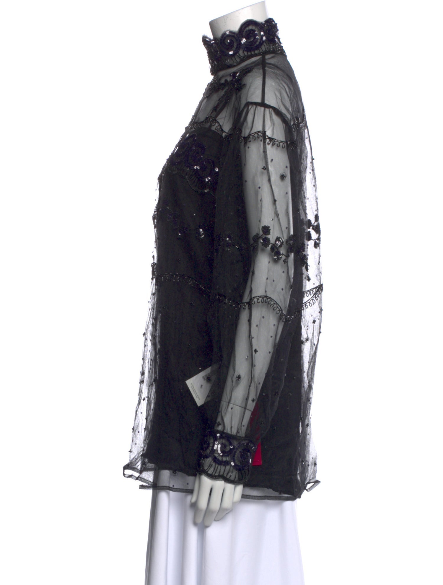 Valentino Mock Neck Long Sleeve Blouse w/ Tags