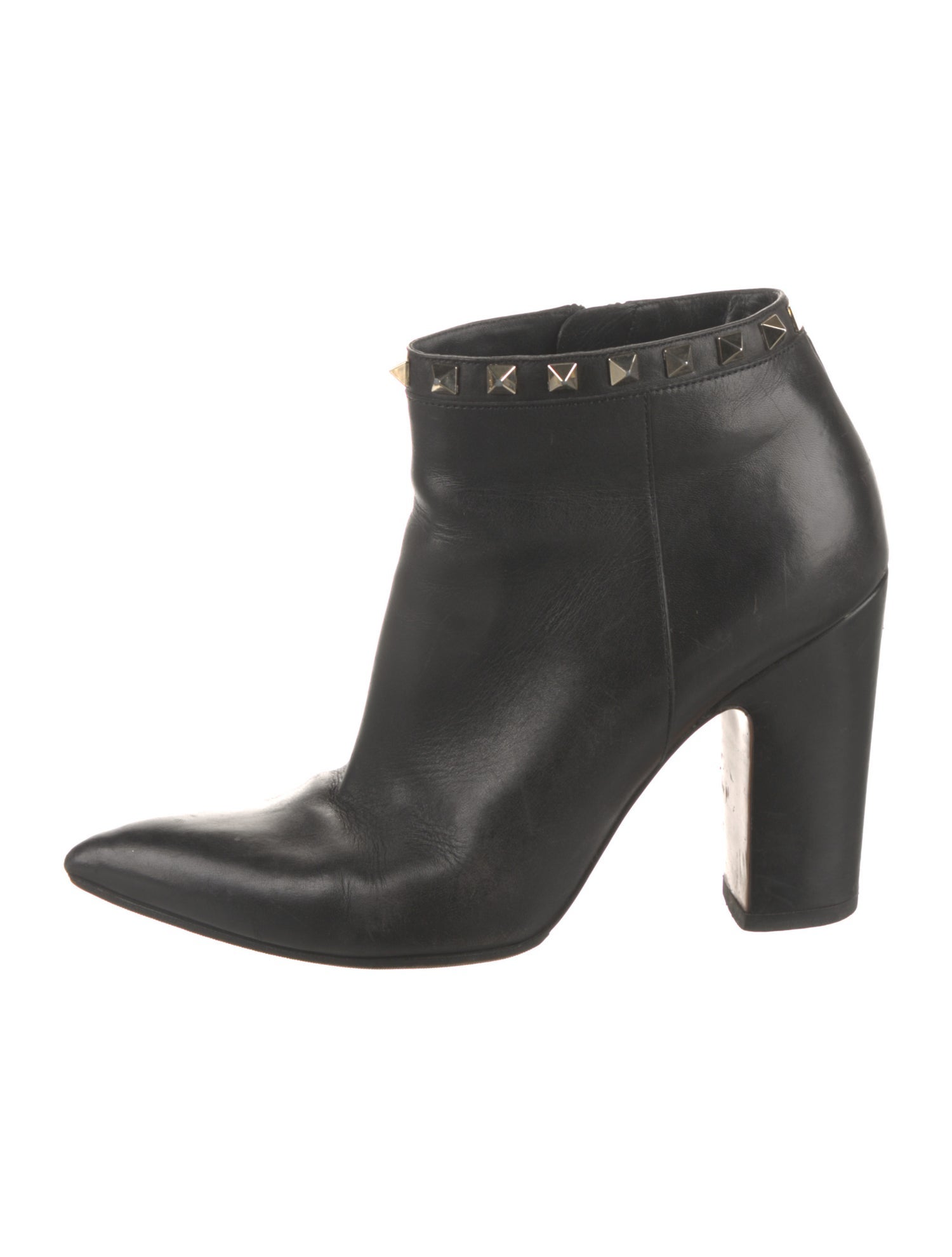 Valentino Rockstud Accents Leather Boots