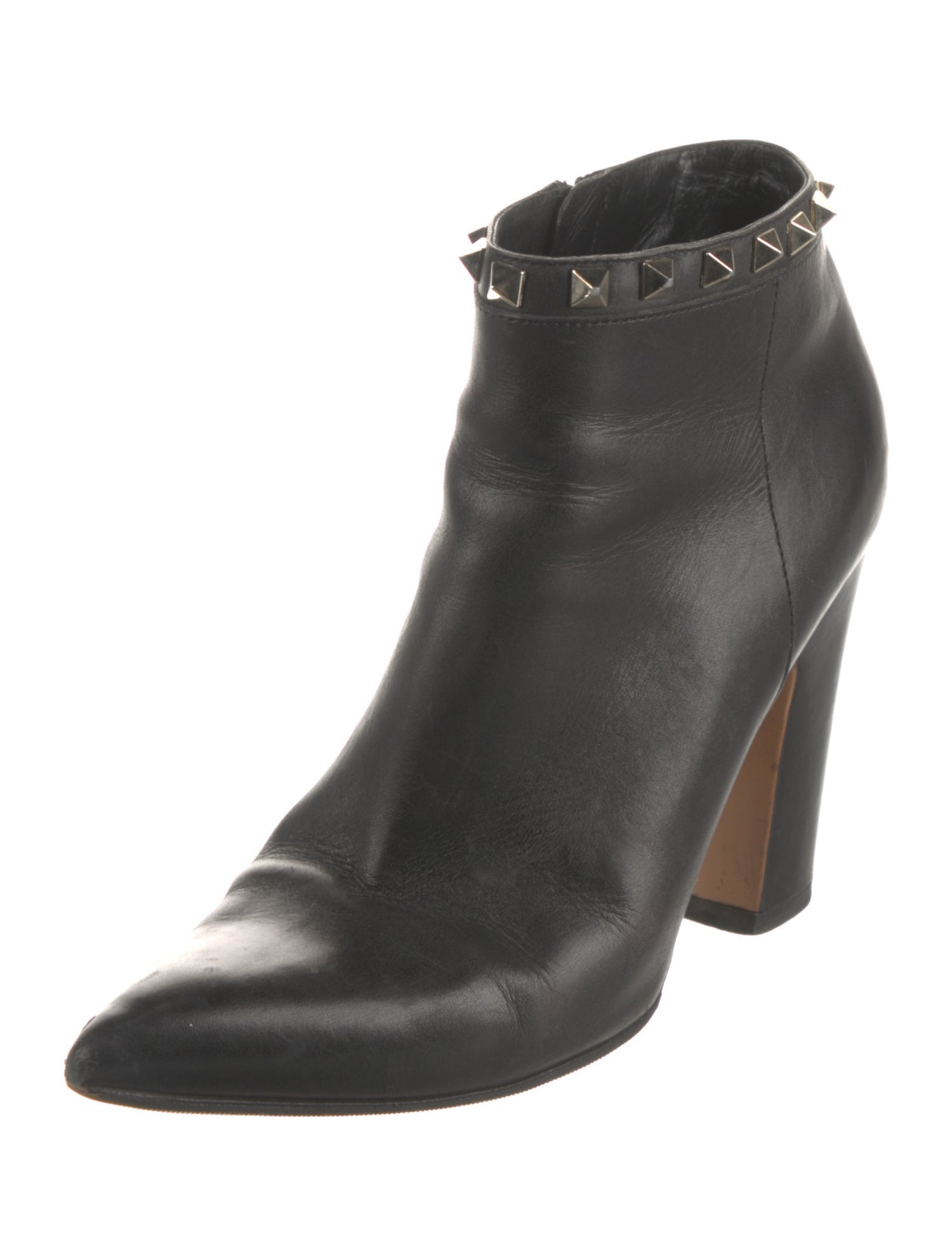 Valentino Rockstud Accents Leather Boots