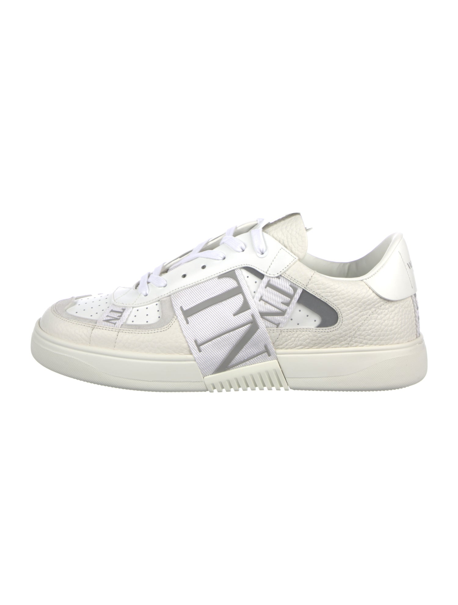 Valentino Leather Graphic Print Sneakers
